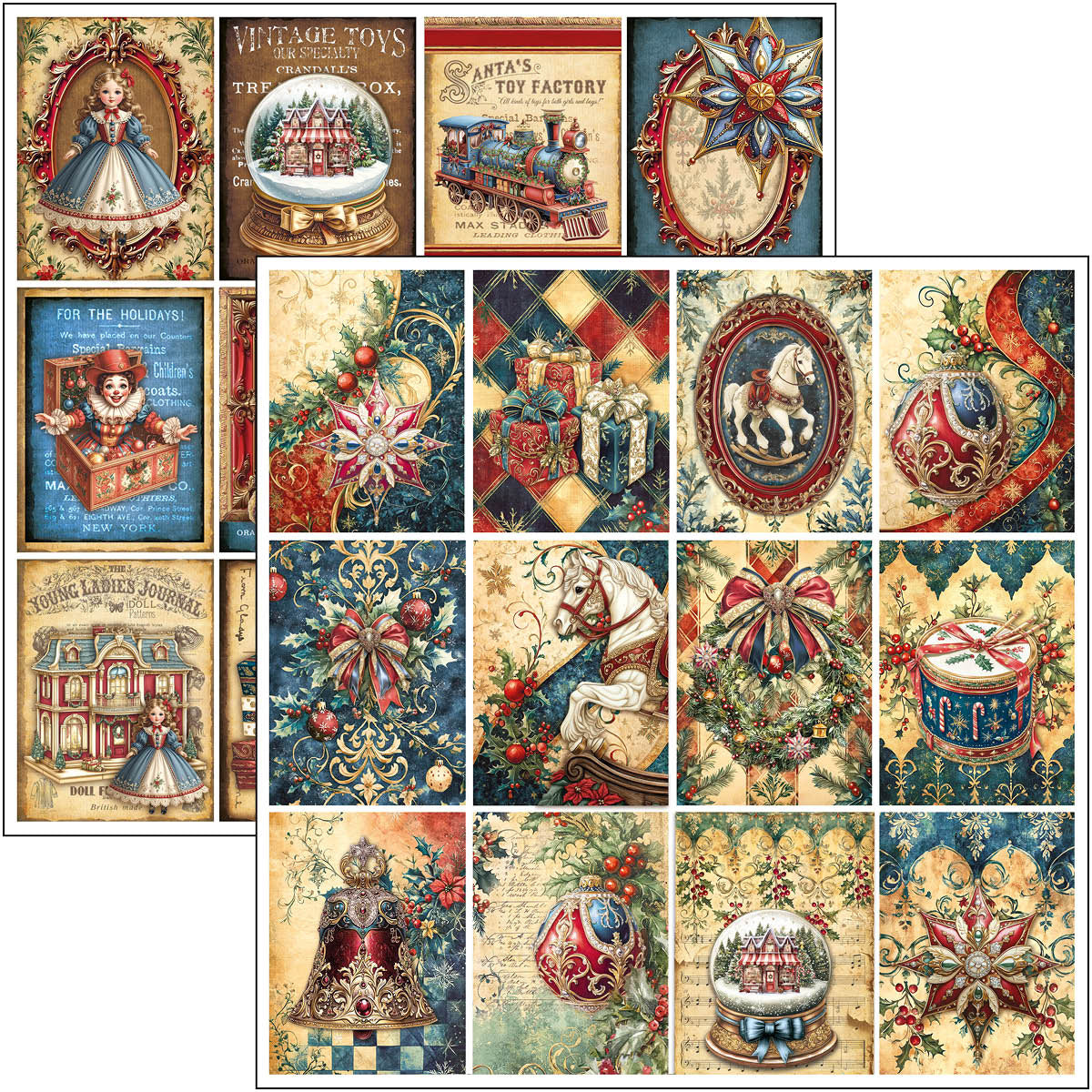 Toy Shop Patterns Pad 12"x12" 8/Pkg