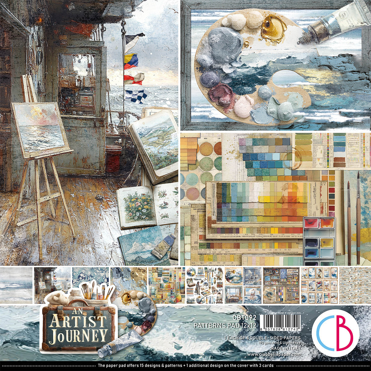 An Artist Journey Patterns Pad 12"x12" 8/Pkg