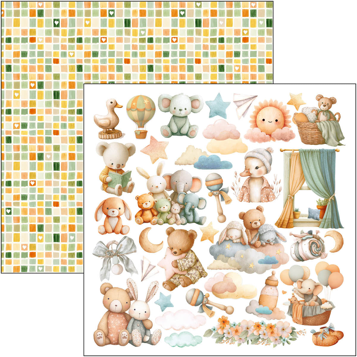 Lunibloom Patterns Pad 12"x12" 8/Pkg