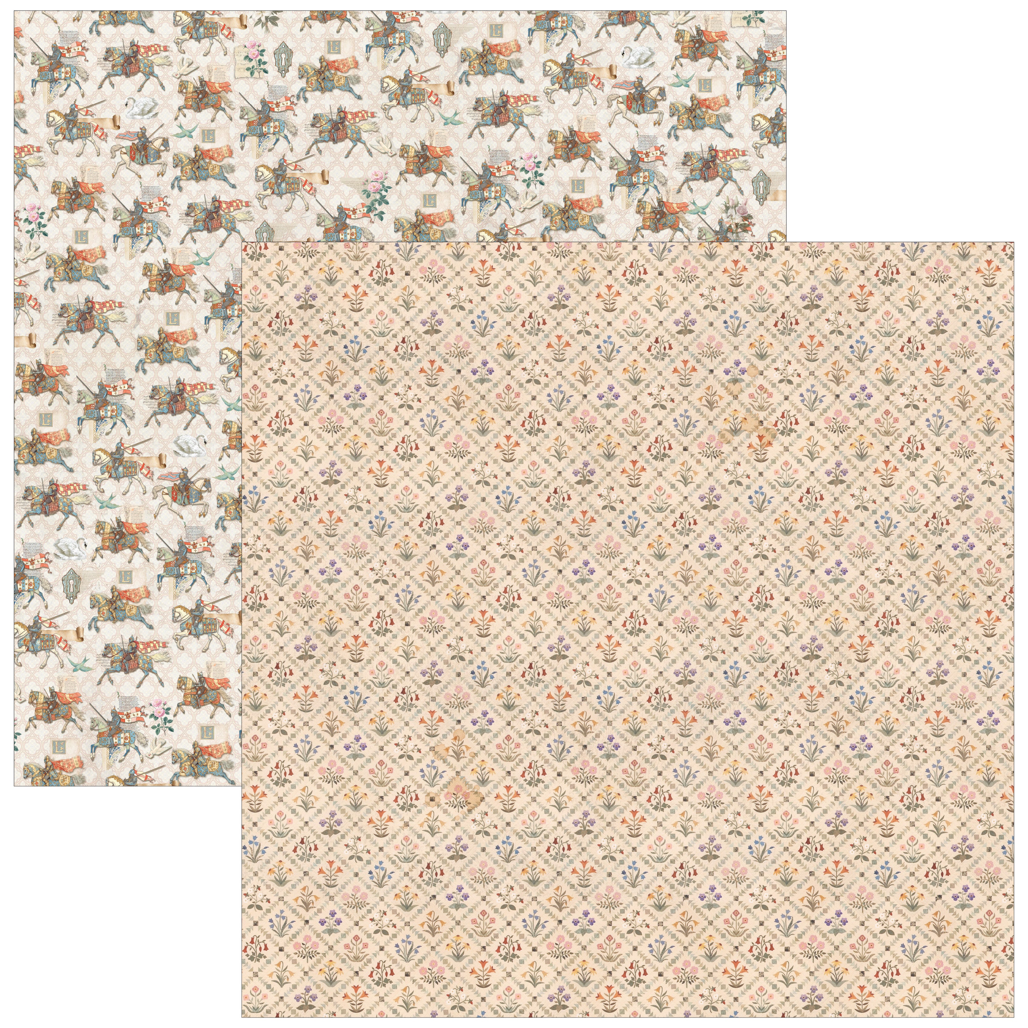 Courtly Love Patterns Pad 12"x12" 8/Pkg