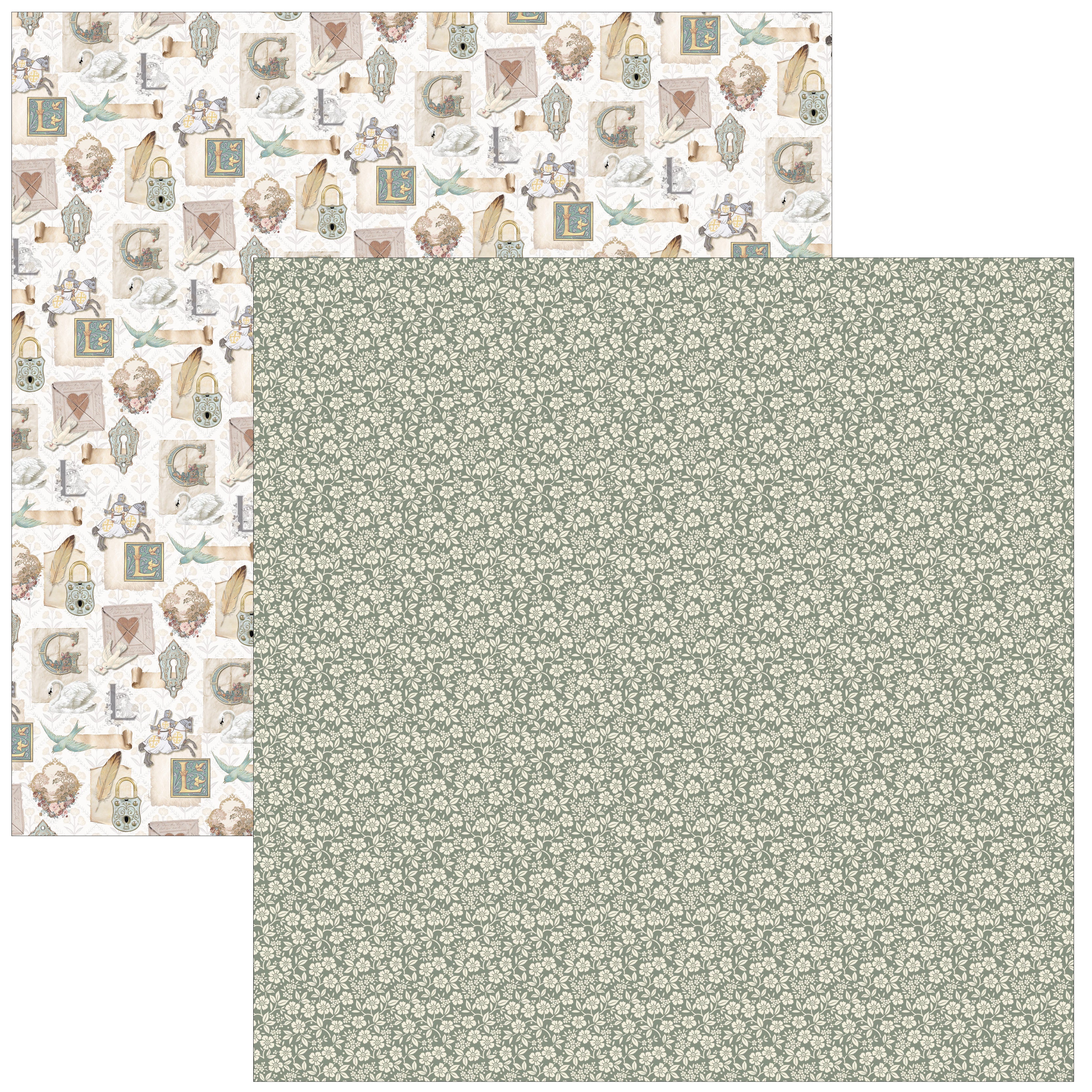 Courtly Love Patterns Pad 12"x12" 8/Pkg