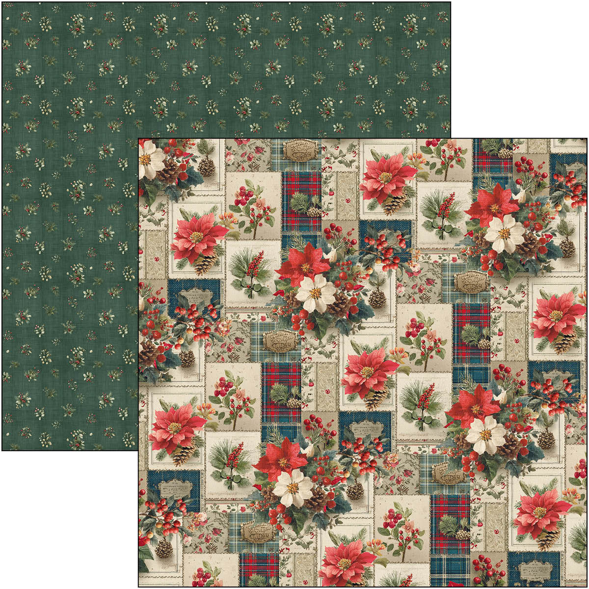 Merry & Bright Patterns Pad 12"x12" 8/Pkg
