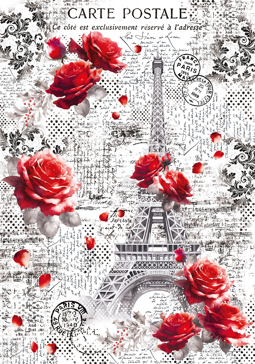 Vellum Paris Je t’aime Paper Patterns A4 6/Pkg