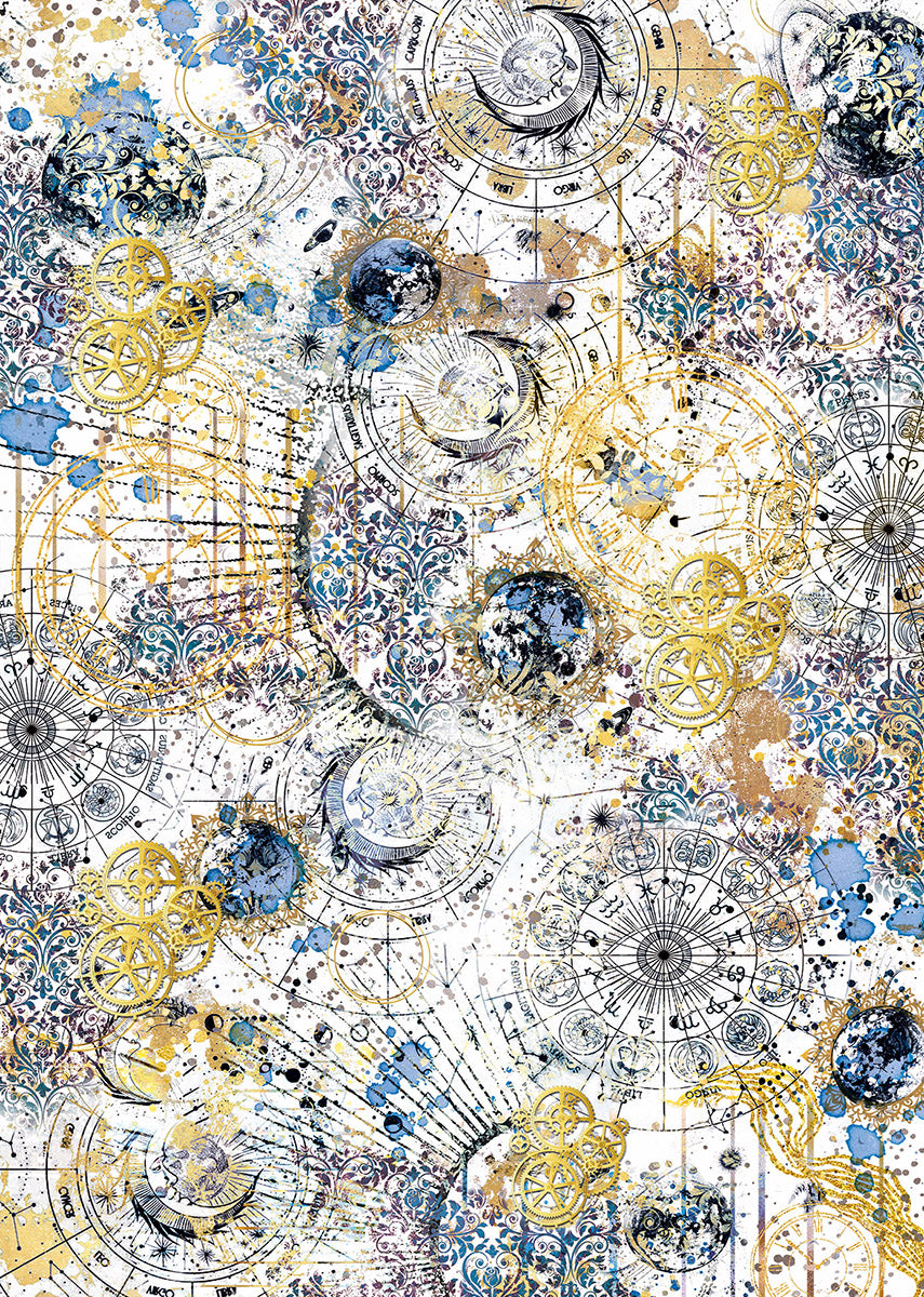 Vellum Celestial Paper Patterns A4 6/Pkg