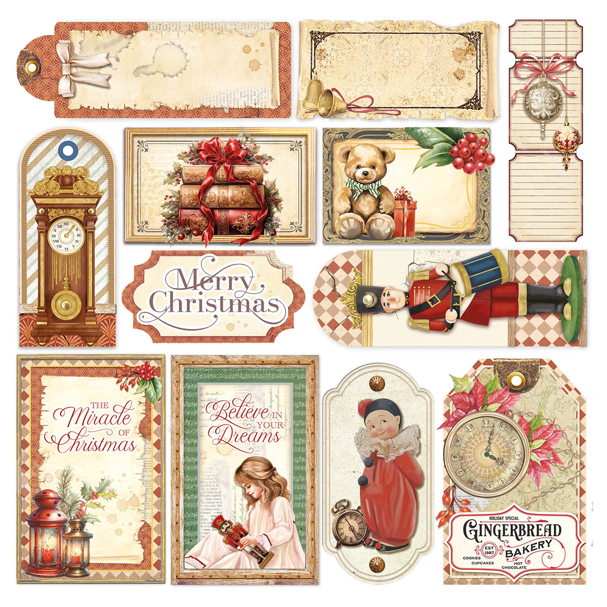 Vellum The Nutcracker Fussy Cut 6"x6" 6/Pkg