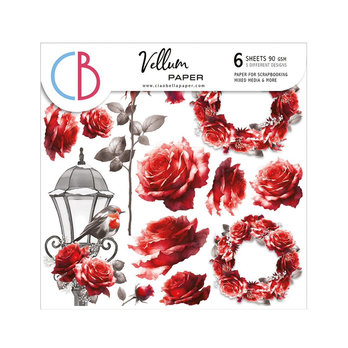 Vellum Paris Je t’aime Fussy Cut 6"x6" 6/Pkg