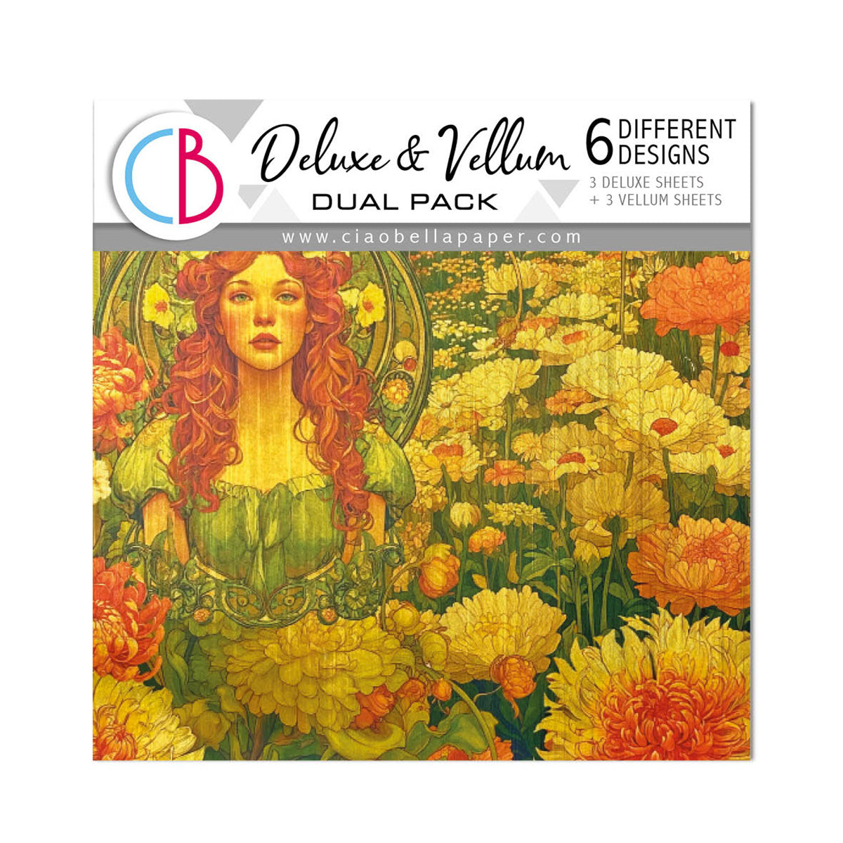 Deluxe Paper Gold & Vellum Dual Pack  6x6 MIXED 6/Pkg Artemis
