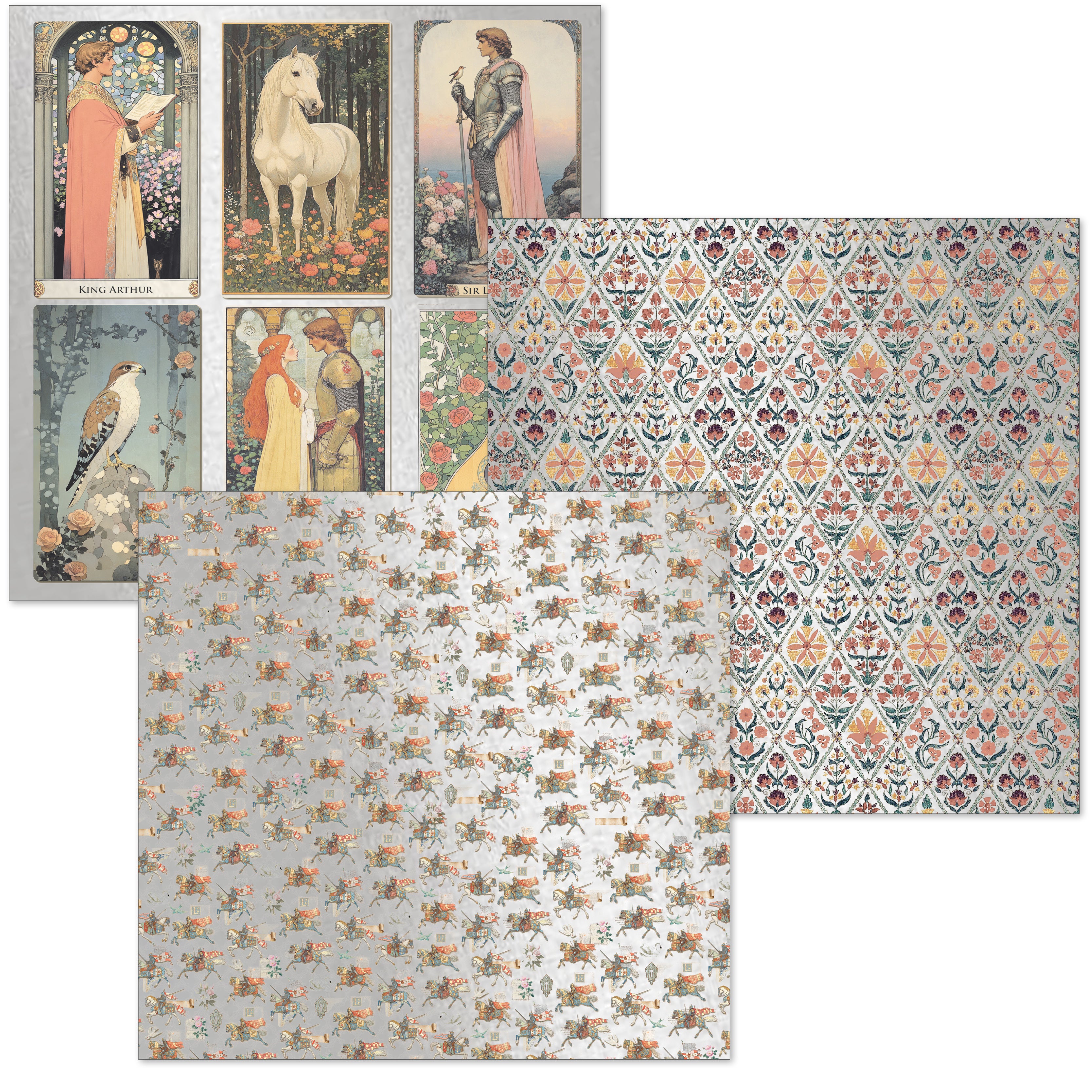 Courtly Love Deluxe Paper Silver & Vellum Dual Pack 6"x6" MIXED 6/Pkg