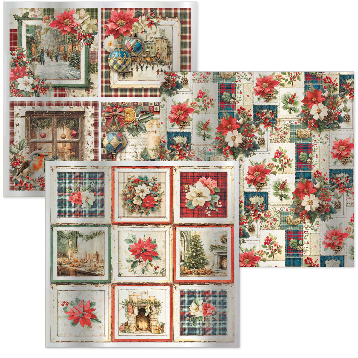 Merry & Bright Deluxe Paper Silver & Vellum Dual Pack 6"x6" MIXED 6/Pkg