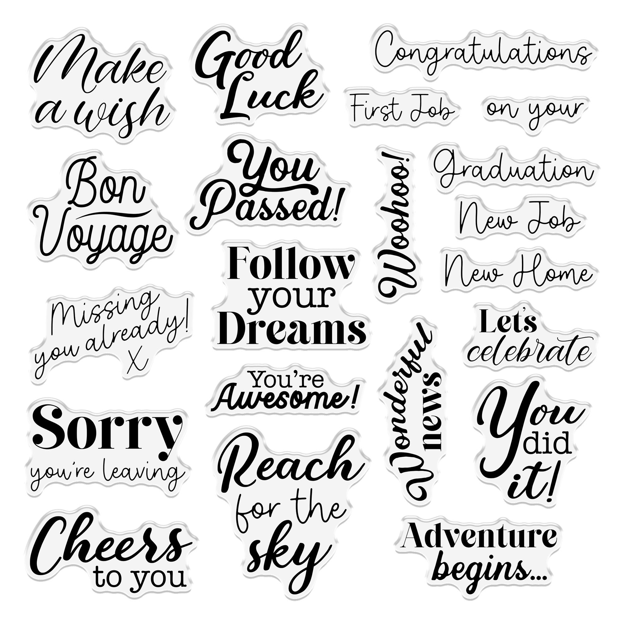 Crafter’s Companion Celebrate Good Times Collection Clear Acrylic Stamp - You Did It!