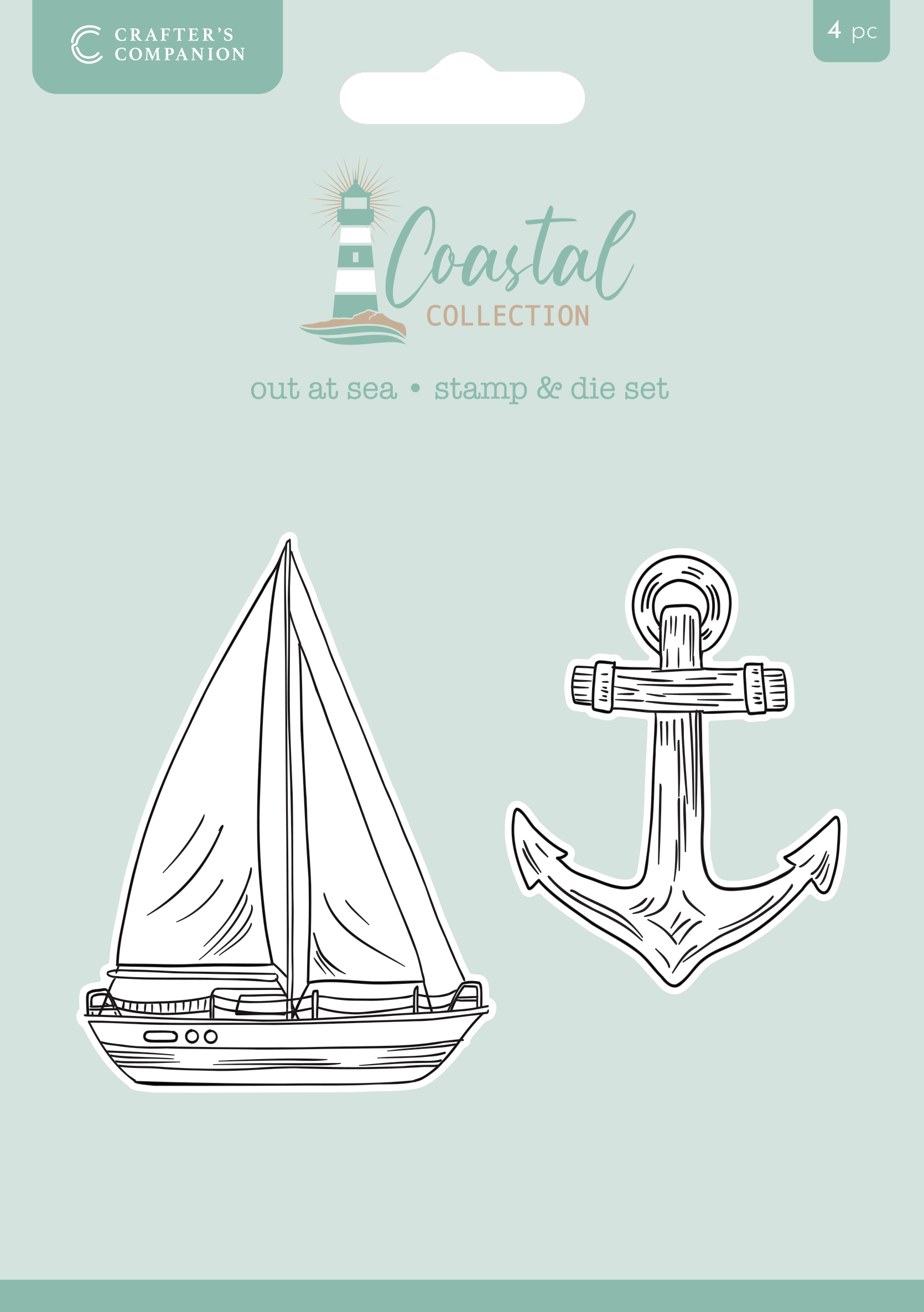 Crafter’s Companion Coastal Collection Stamp & Die - Out at Sea
