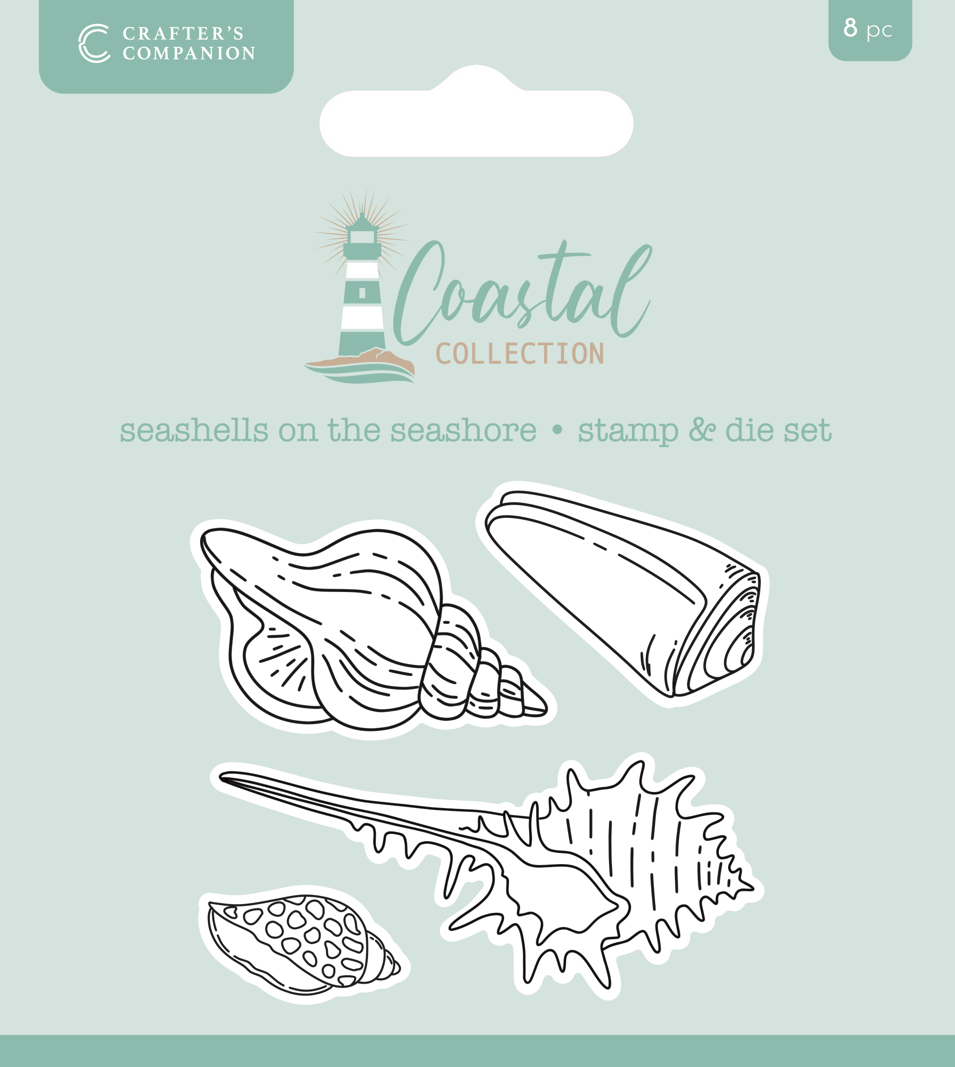 Crafter’s Companion Coastal Collection Stamp & Die - Seashells on the Seashore