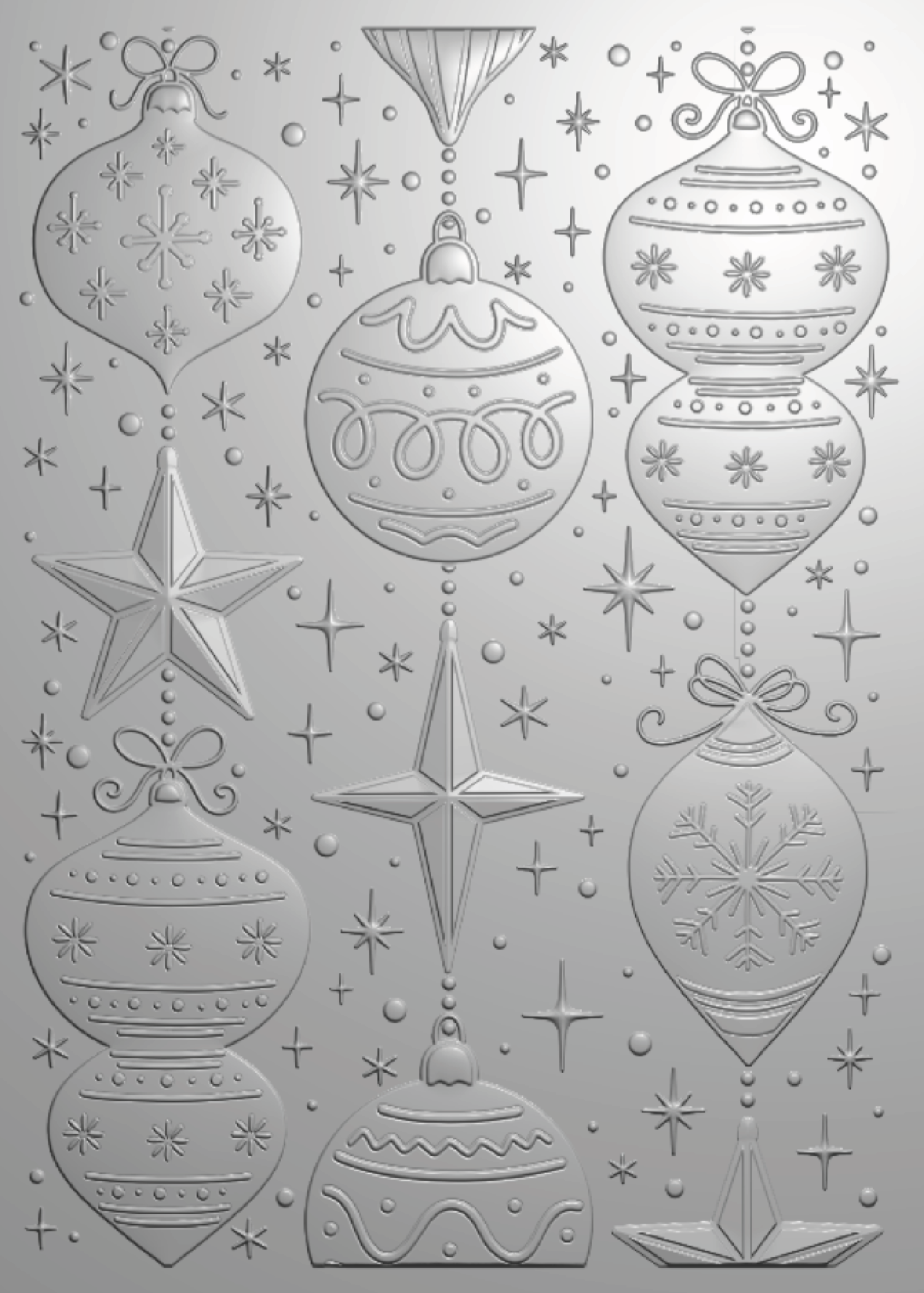 Crafter’s Companion 3D Embossing Folder 5”x7” - Dazzling Baubles