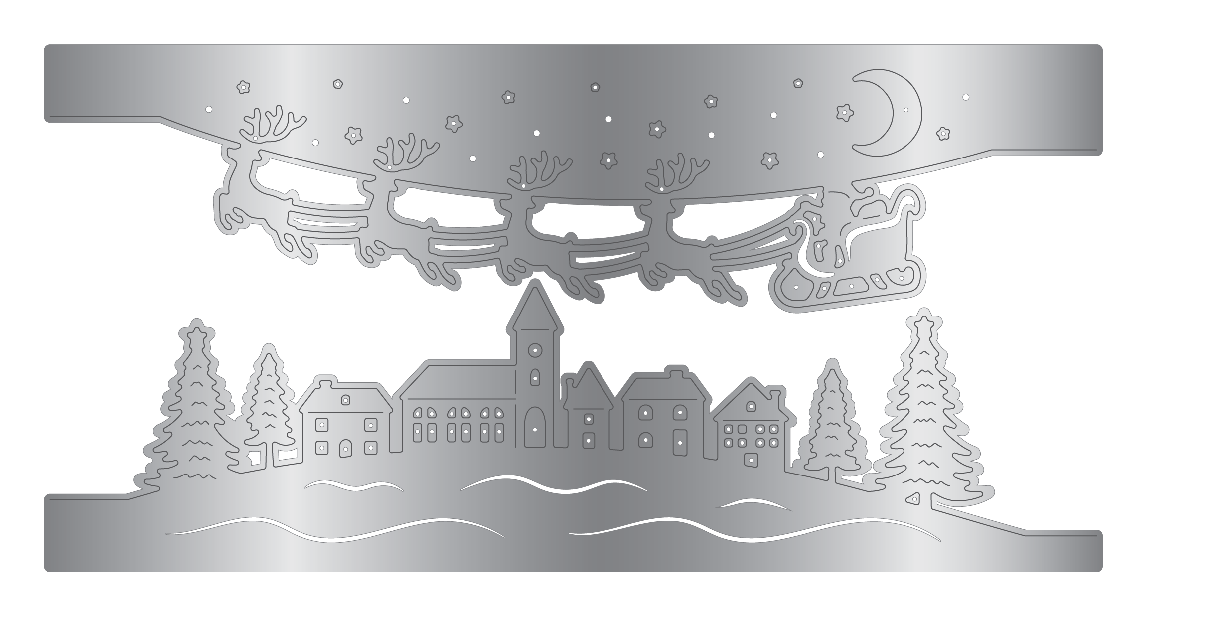 Crafter's Companion Metal Die Edge Set - Christmas Eve