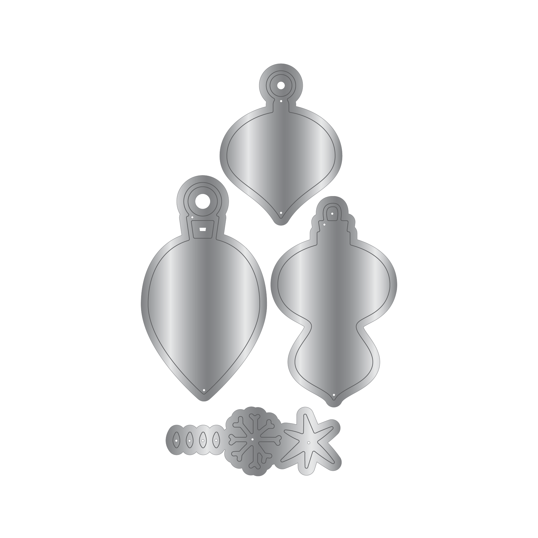 Crafters Companion Metal Die Christmas Embellishment - Baubles