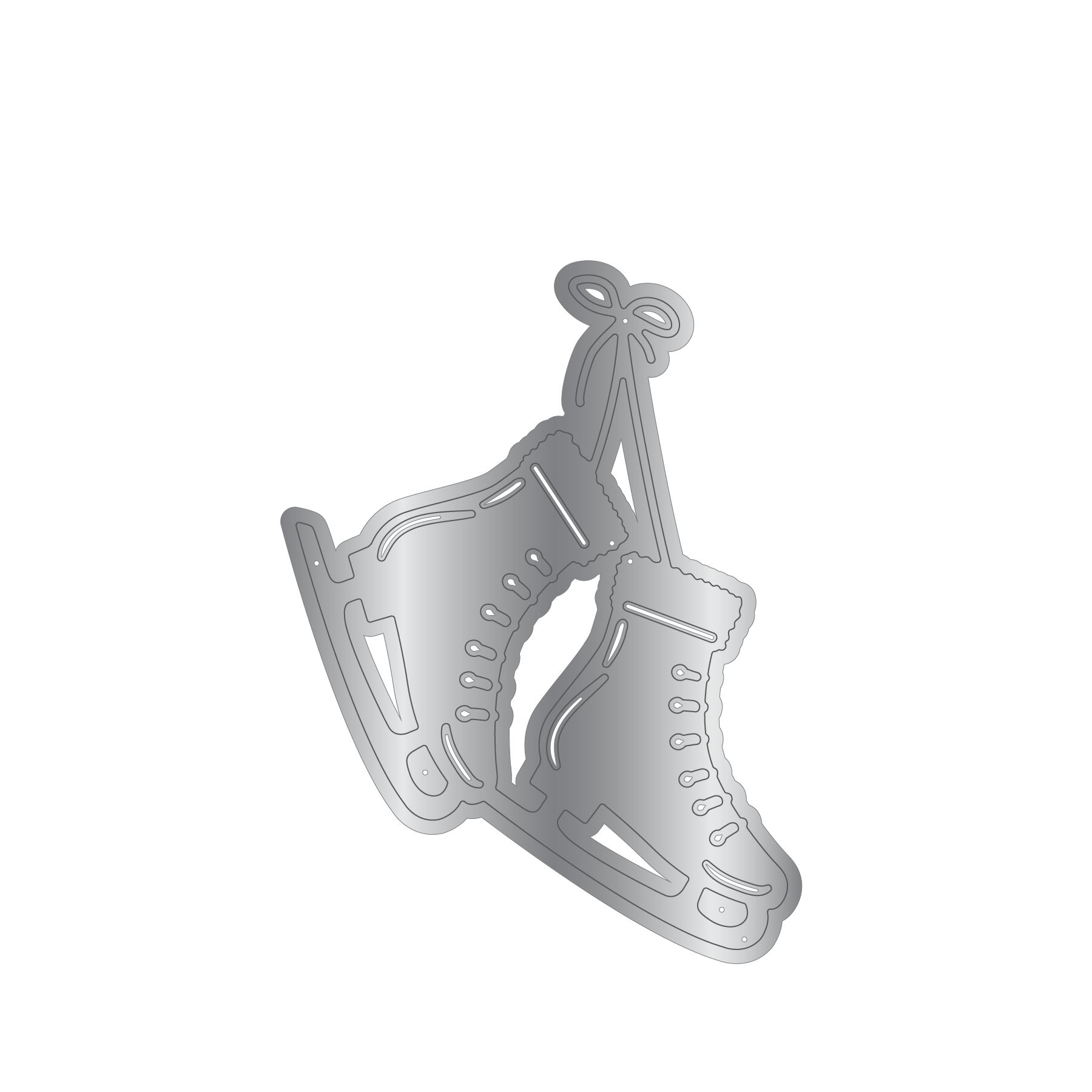 Crafters Companion Metal Die Christmas Embellishment - Ice Skating Boots