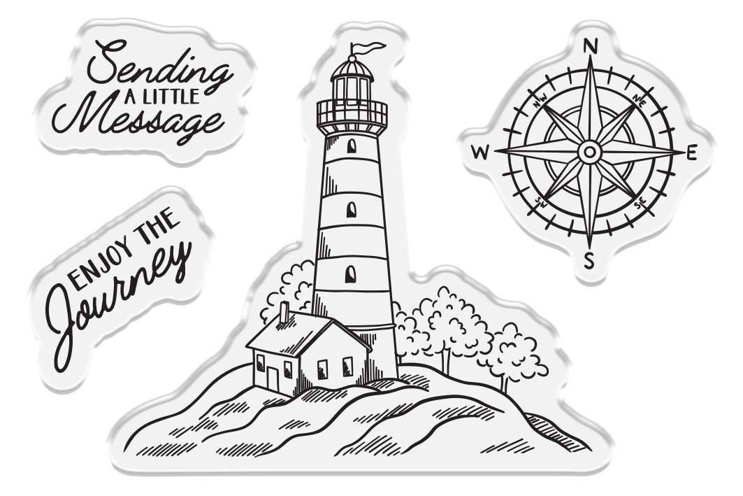 Crafter's Companion Message in a Bottle Stamp & Die – Lighthouse Scene