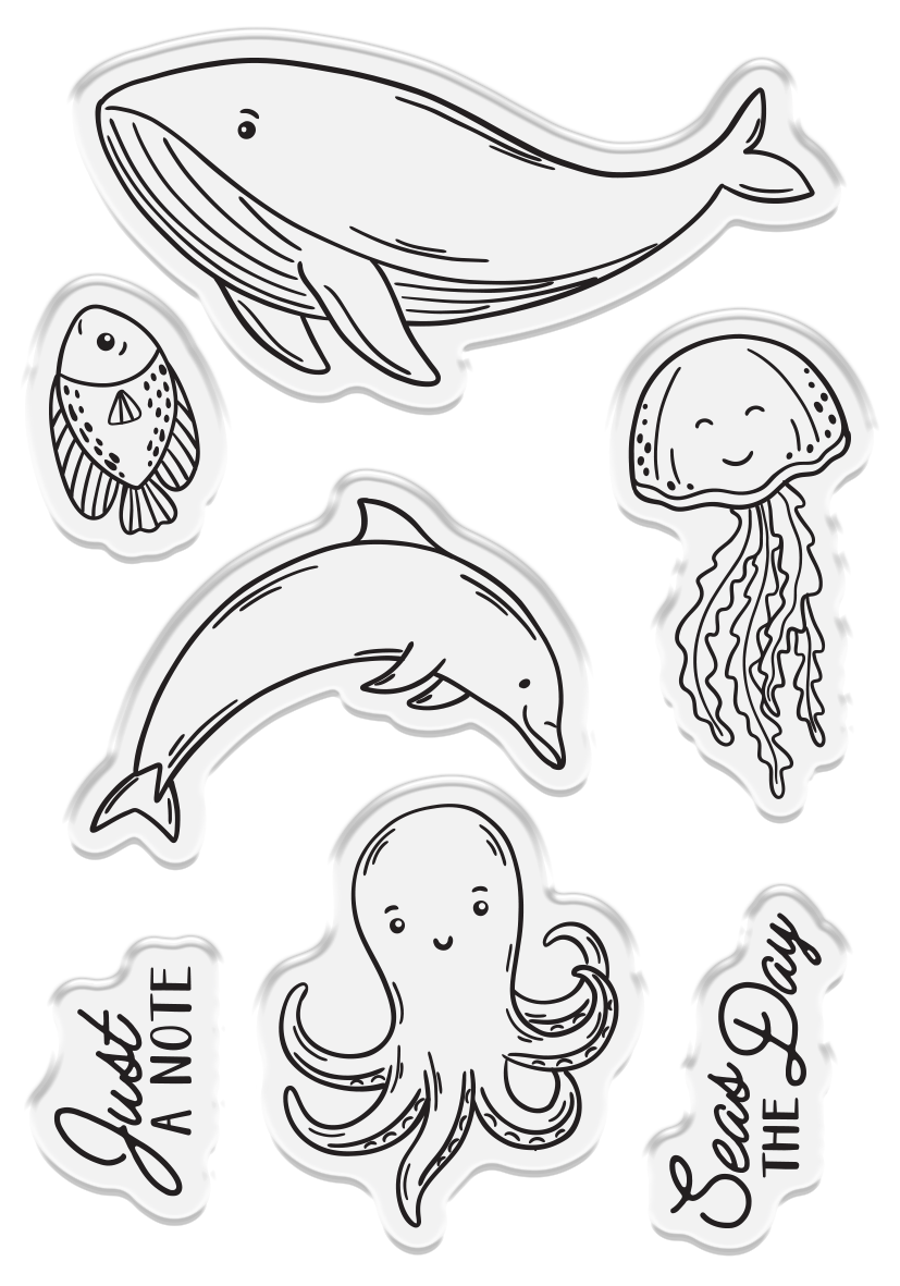 Crafter's Companion Message in a Bottle Stamp & Die – Ocean Friends