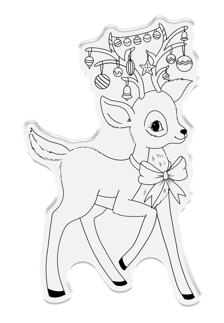 Crafter's Companion Retro Christmas Collection Stamp & Die Set - Reindeer