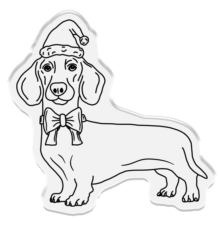 Crafter’s Companion Santa Paws Stamp and Die - Dachshund
