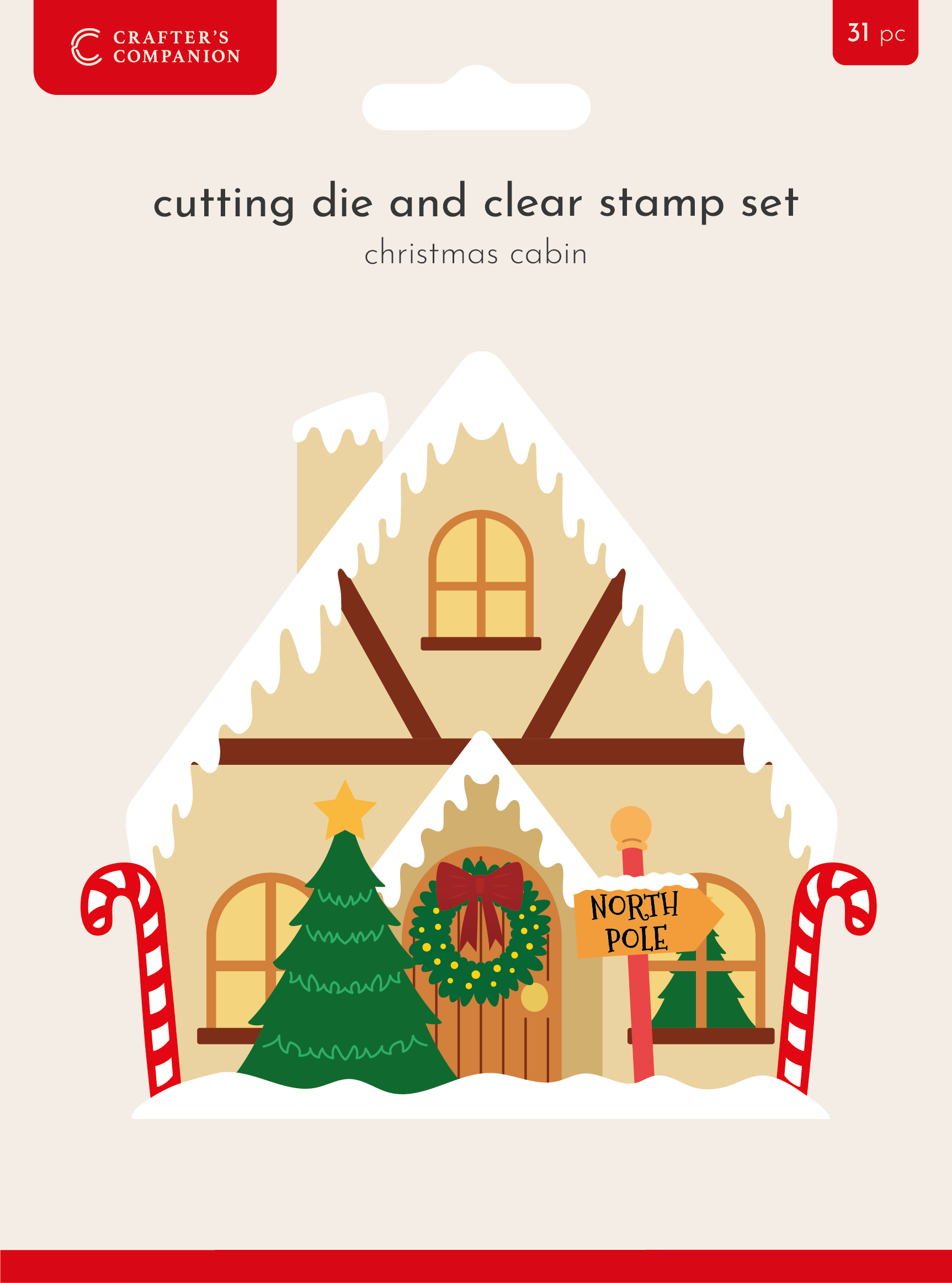 Crafters Companion Stamp & Die - Christmas Cabin