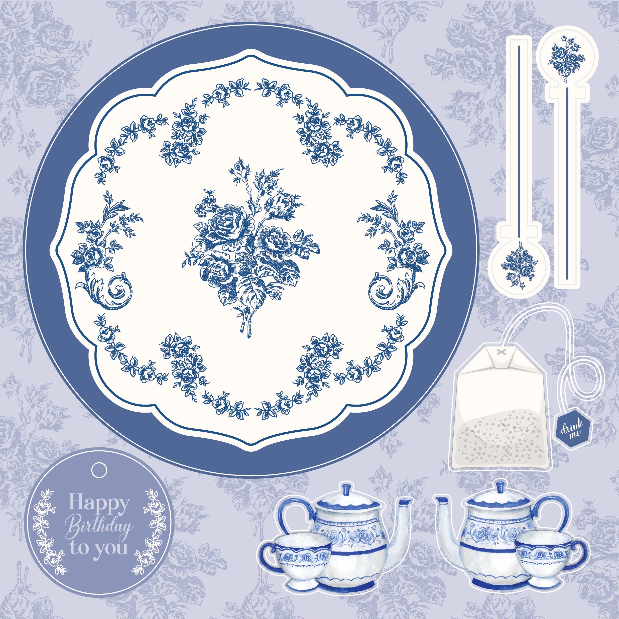 Crafter's Companion 8"x8" Topper Pad - Time for Tea