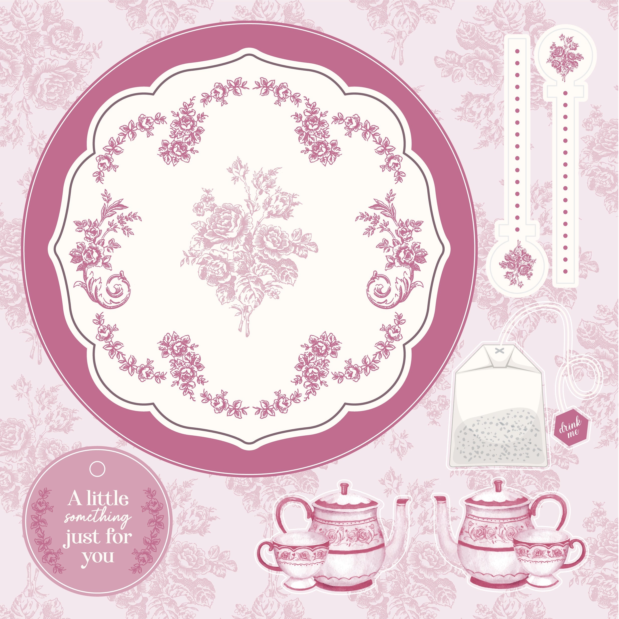 Crafter's Companion 8"x8" Topper Pad - Time for Tea