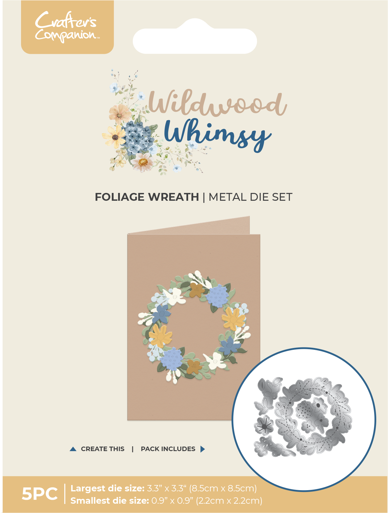 Wildwood Whimsy - Foliage Wreath Metal Die Set
