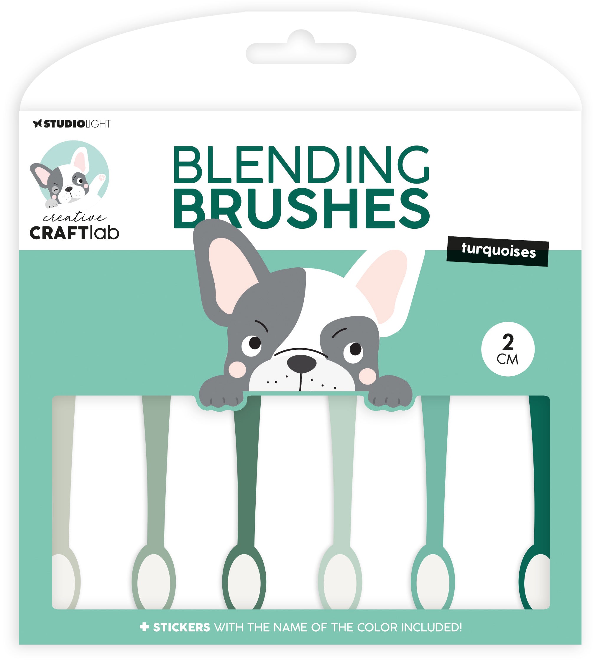 CCL Blending Brushes 2cm Soft Brush Turquoises Essentials 6 PC