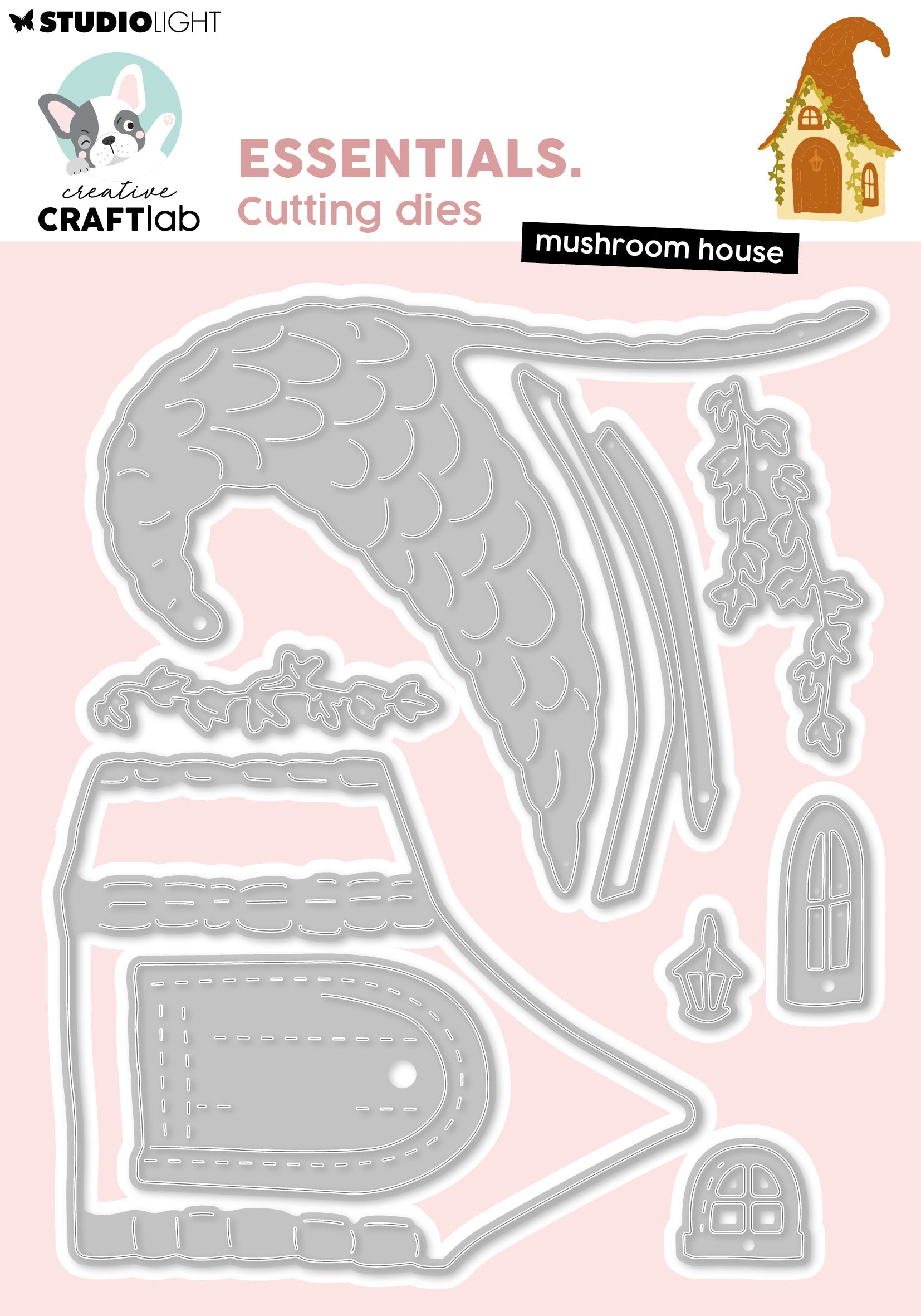 CCL Cutting Die Mushroom House Essentials 9 Pieces