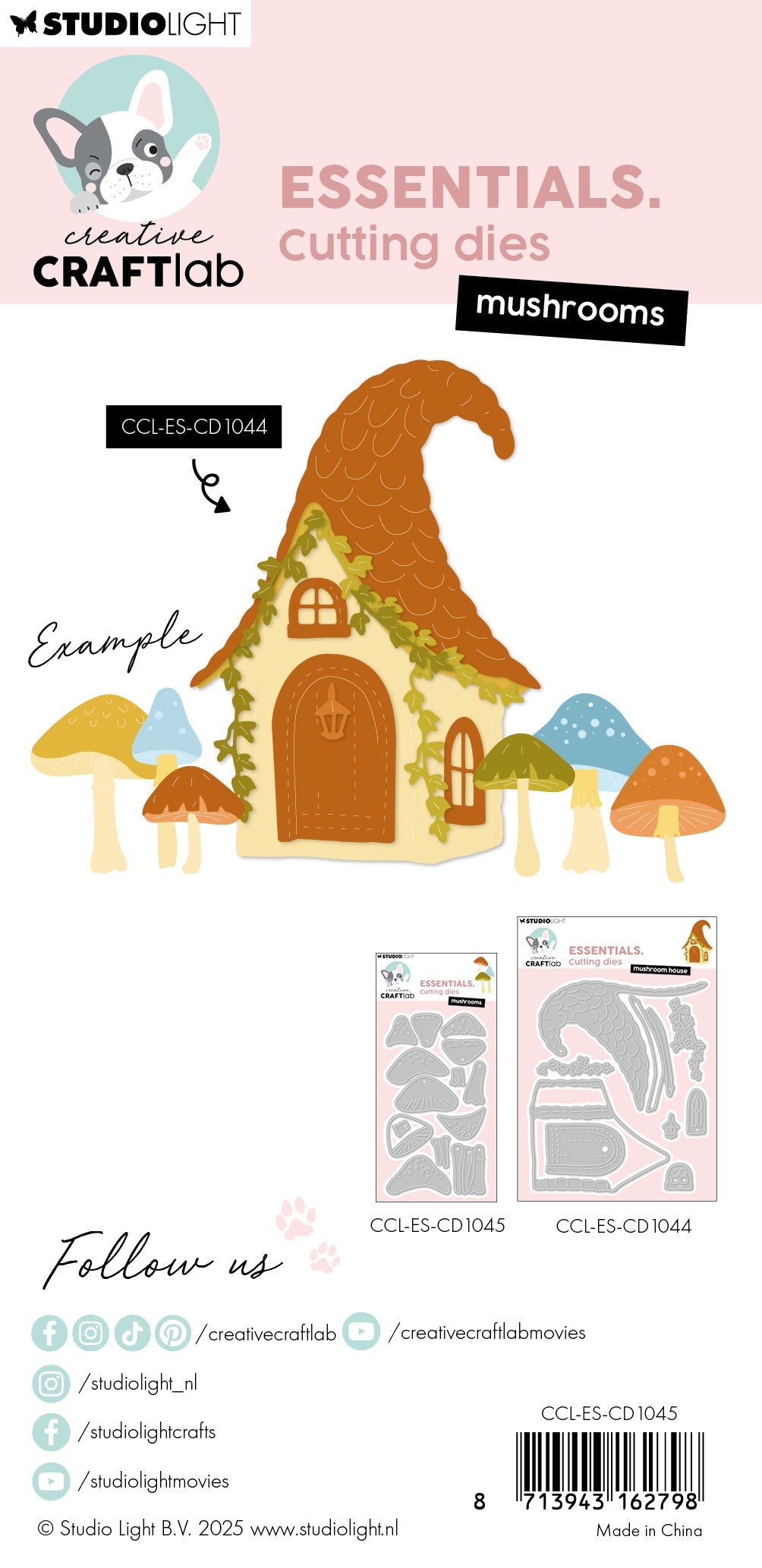 CCL Cutting Die Mushrooms Essentials 14 Pieces