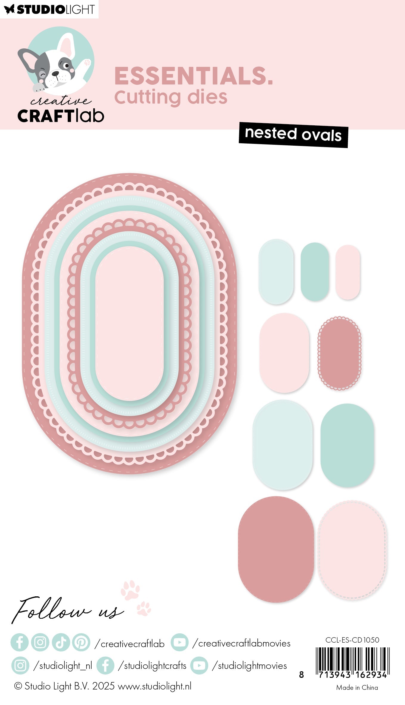 CCL Cutting Die Nested Ovals Essentials 9 Pieces