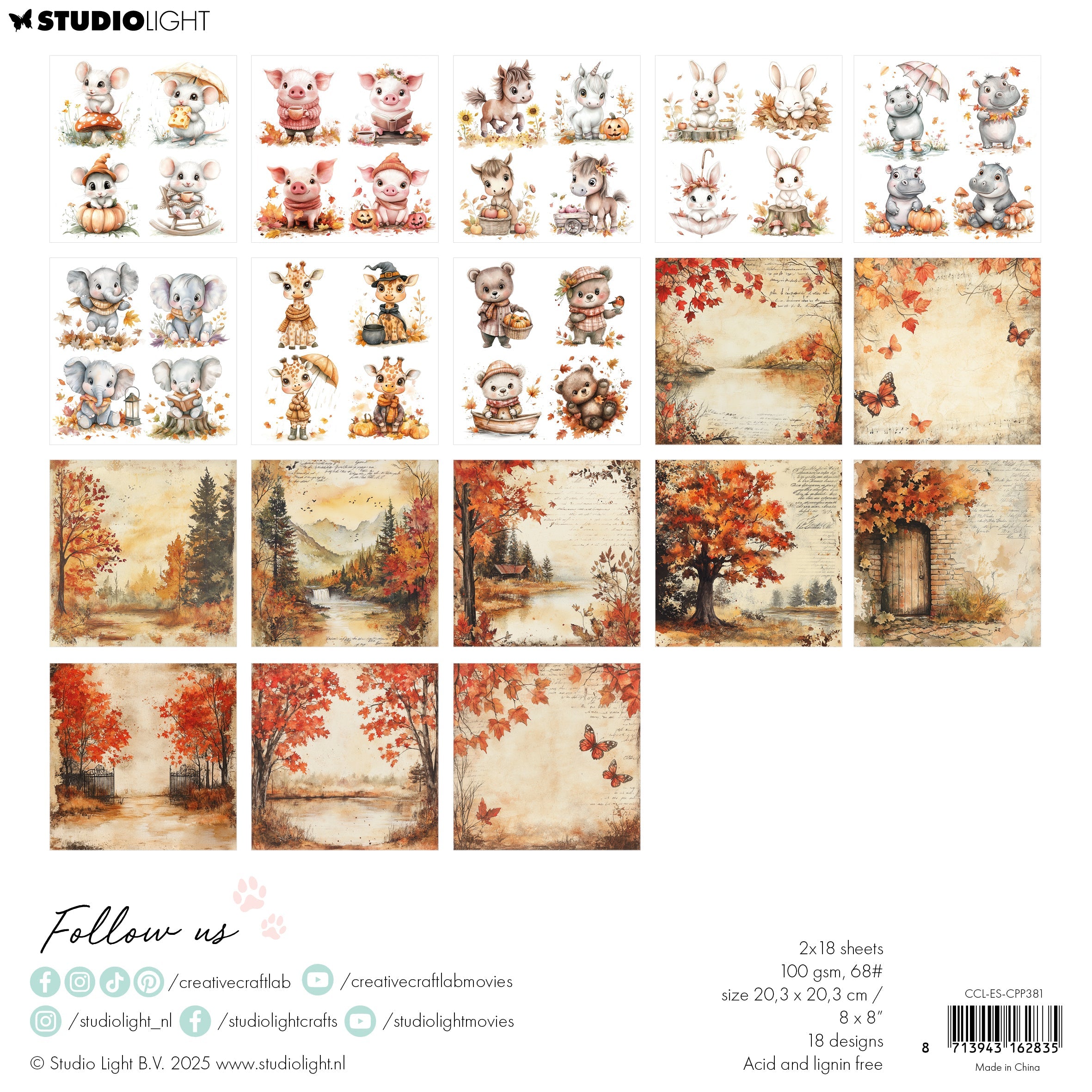 CCL Collage Paper Pad Fall In Love Essentials 36 Sheets