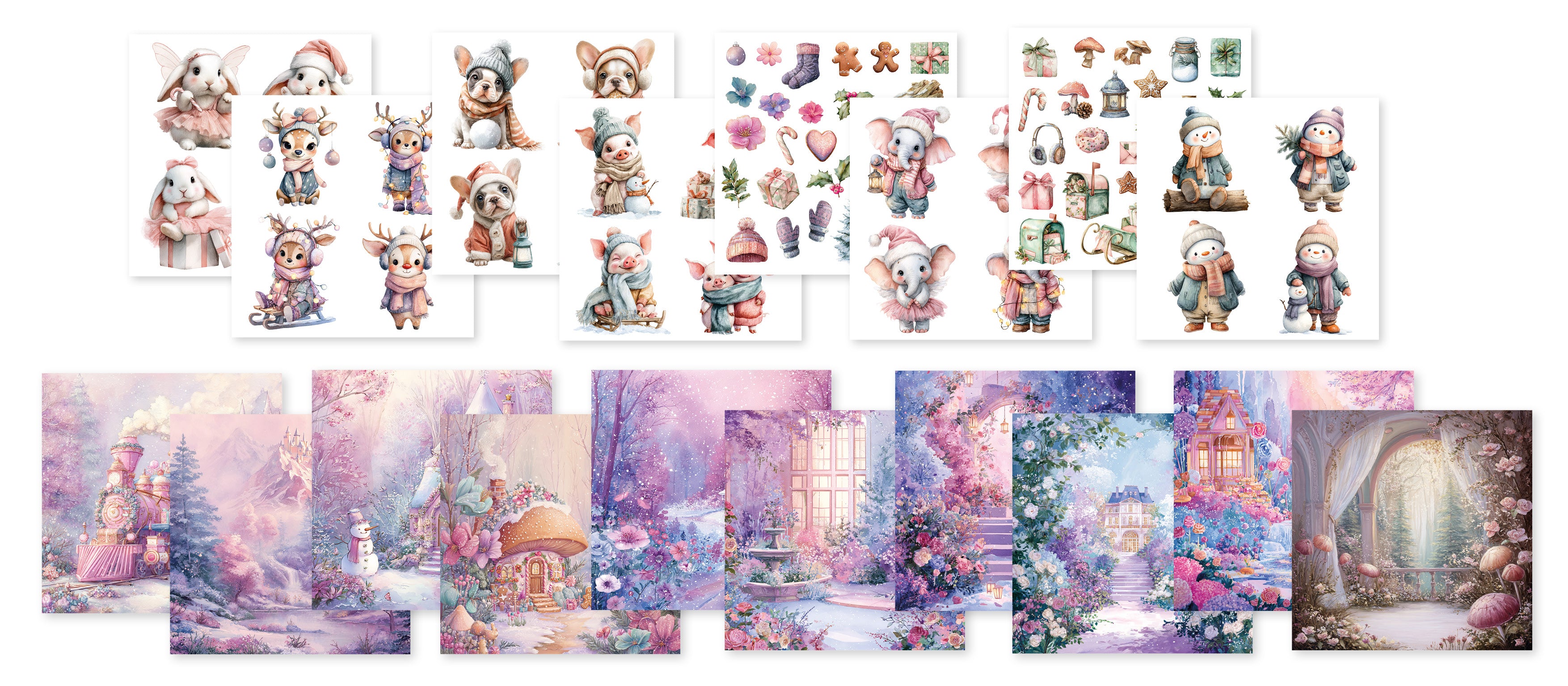 CCL Collage Paper Pad Candy Christmas Essentials 36 Sheets