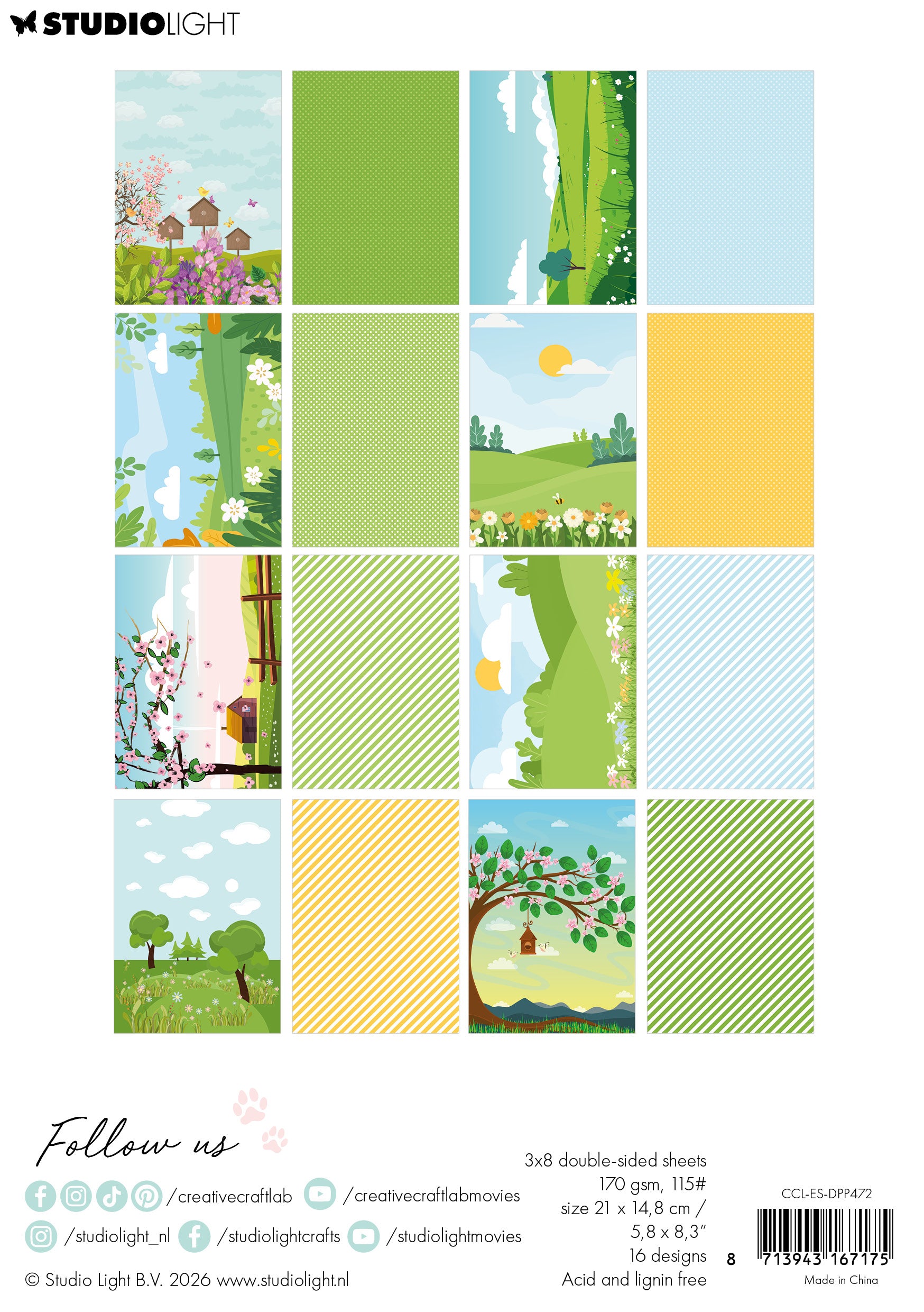 CCL Designer Paper Pad How's It Growing? Essentials 24 Sheets