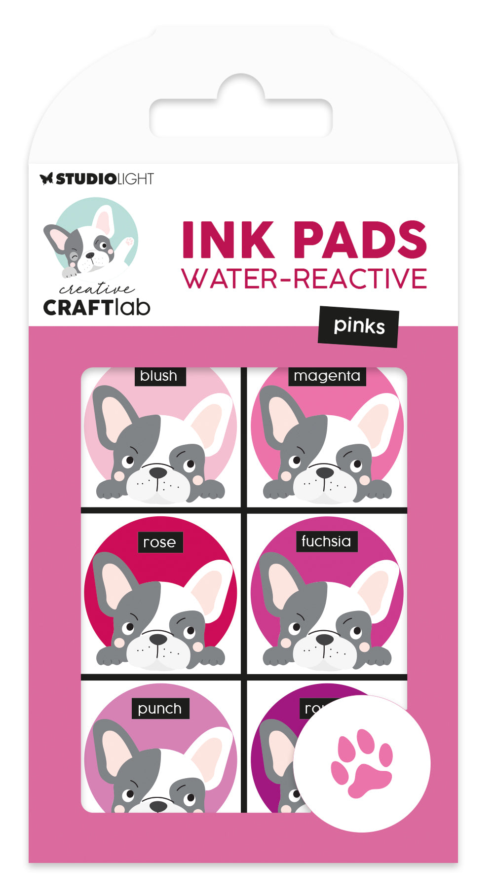 CCL Ink Pads Water-Reactive Pinks Essentials 6 PC