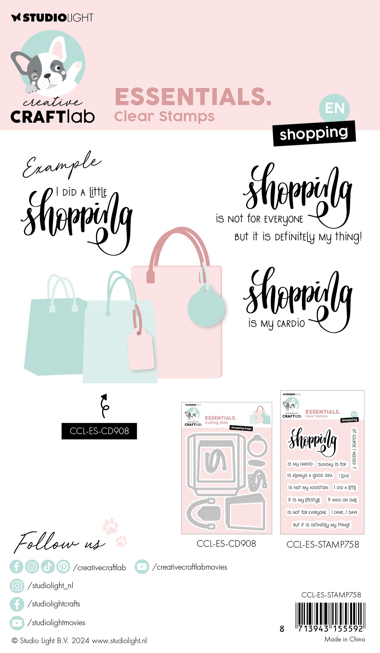 CCL Clear Stamp Shopping Essentials 13 PC