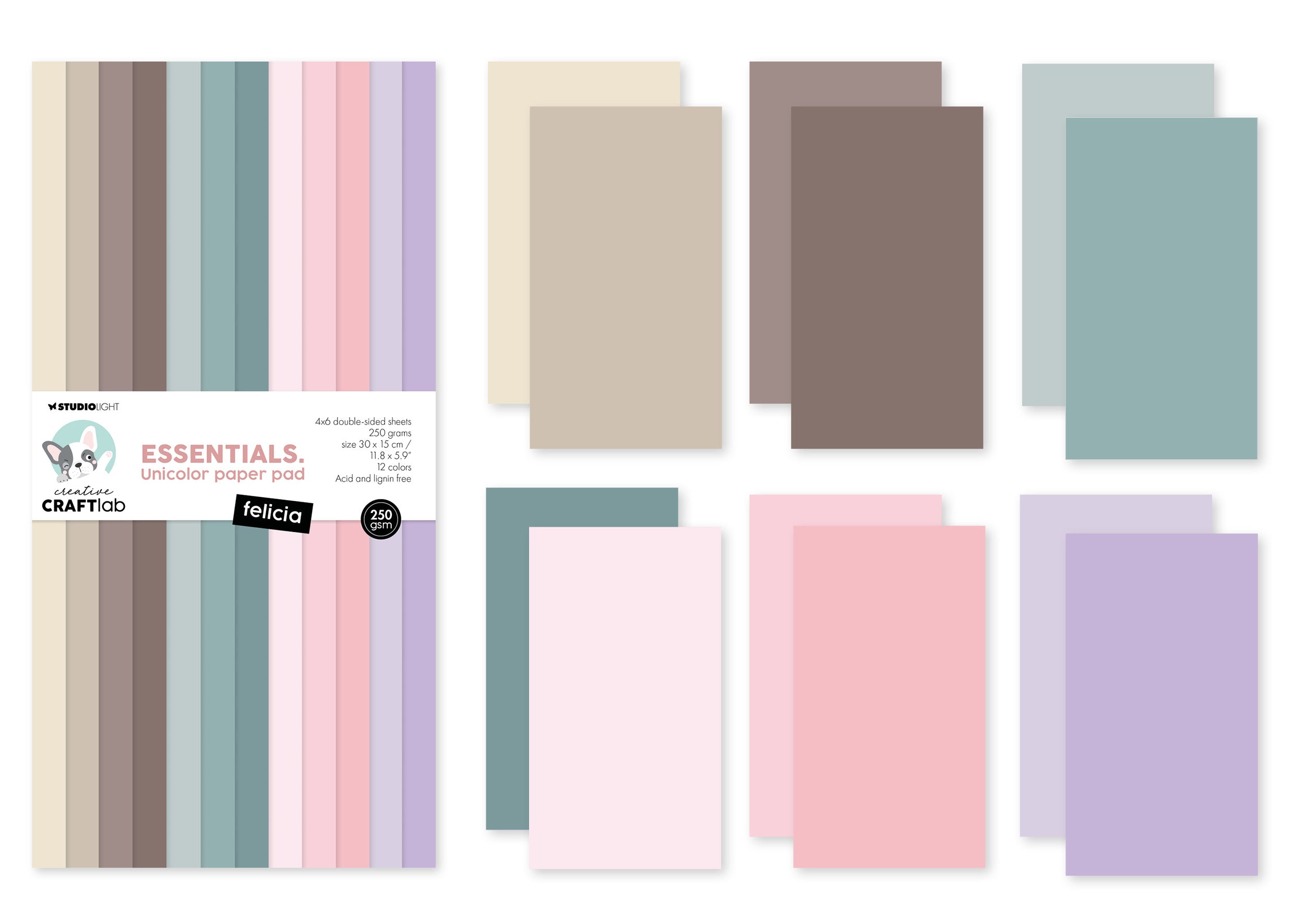 CCL Unicolor Paper Pad Felicia Essentials 24 SH