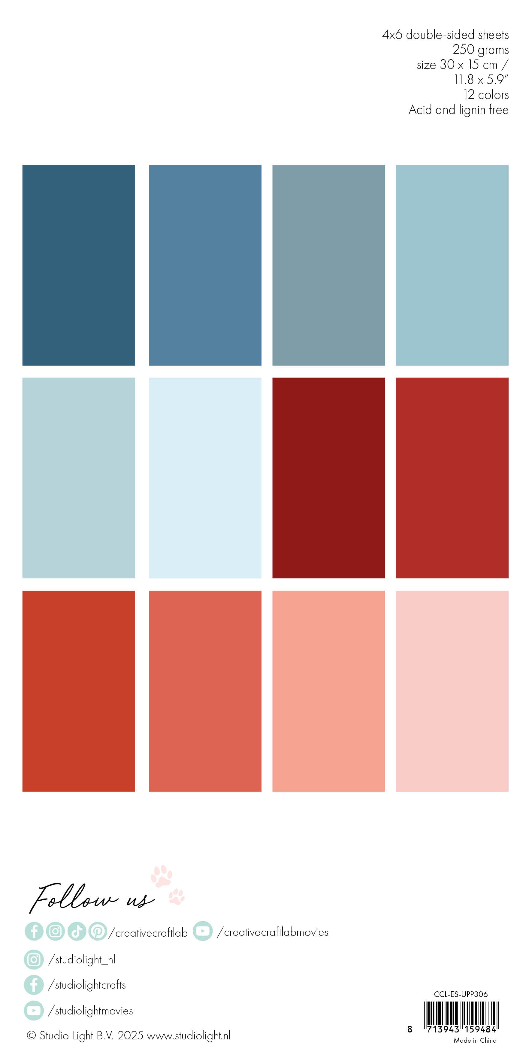 CCL Uniclor Paper Pad Winter Essentials 300x150x9mm 24 Sheets