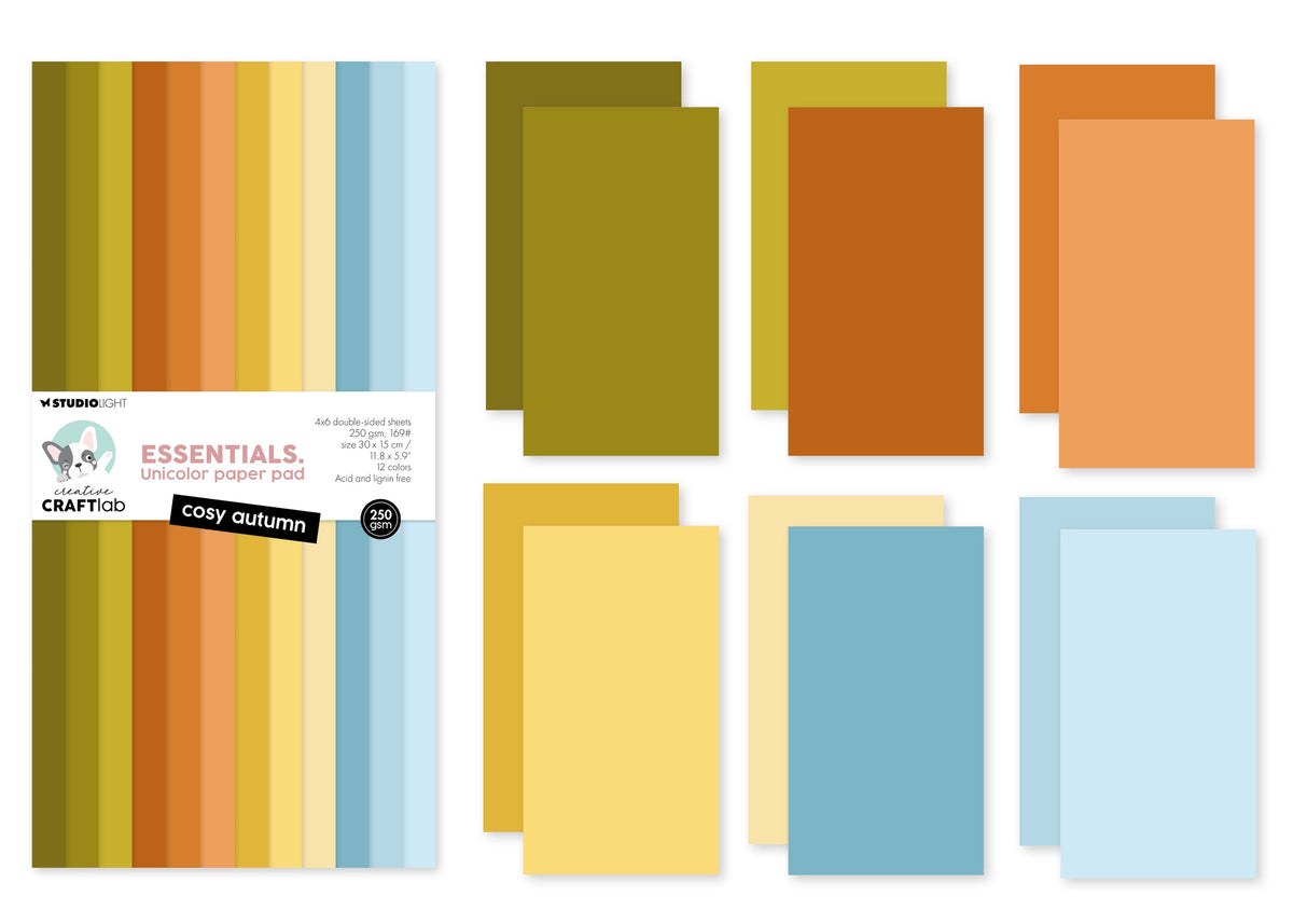 Extesy Paper CCL Unicolor Paper Pad Cosy Autumn Essentials 24 Sheets