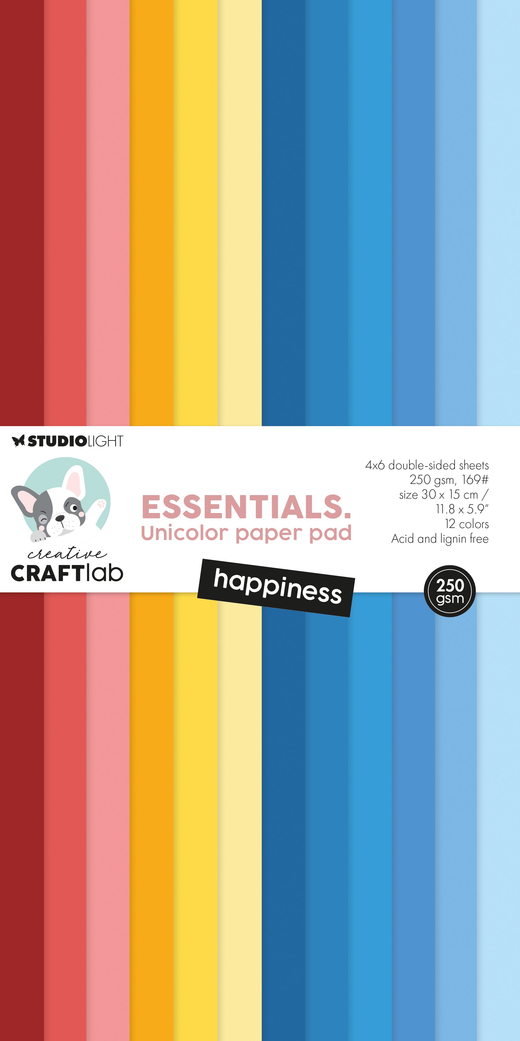 CCL Unicolor Paper Pad Happiness Essentials 24 Sheets