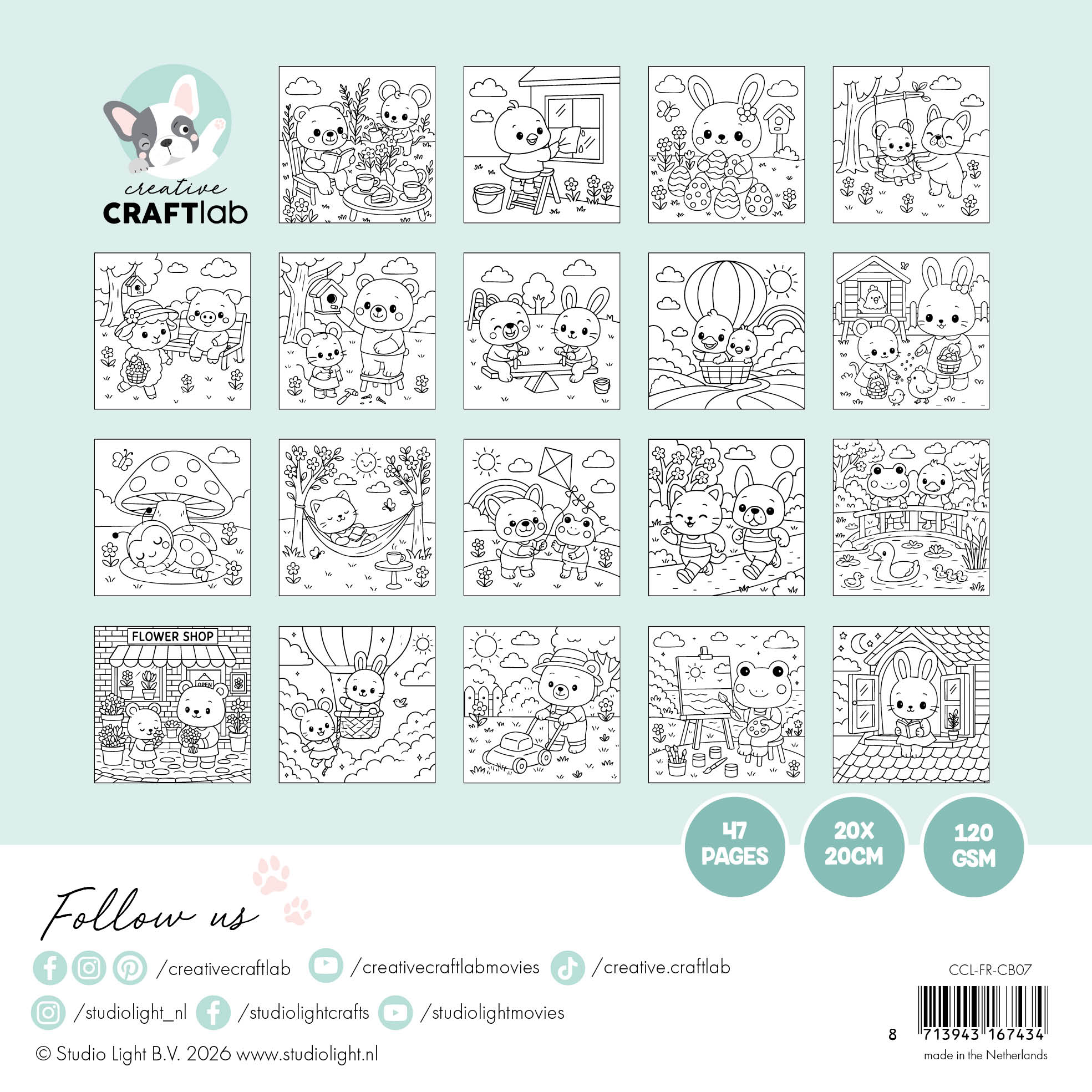 CCL Coloring Book Friendz Party Friendz 47 Sheets