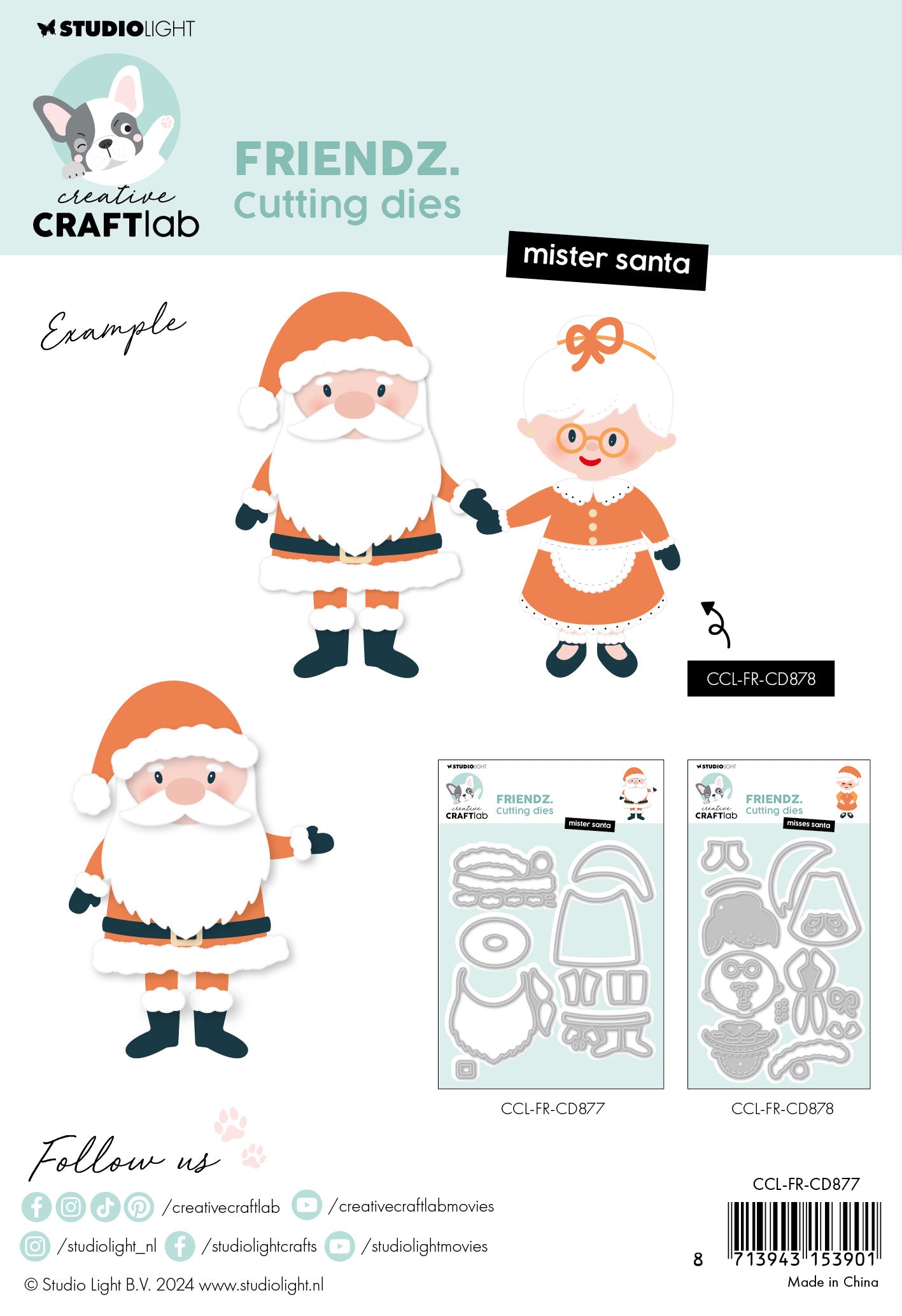 CCL Cutting Die Mister Santa Friendz 8 PC