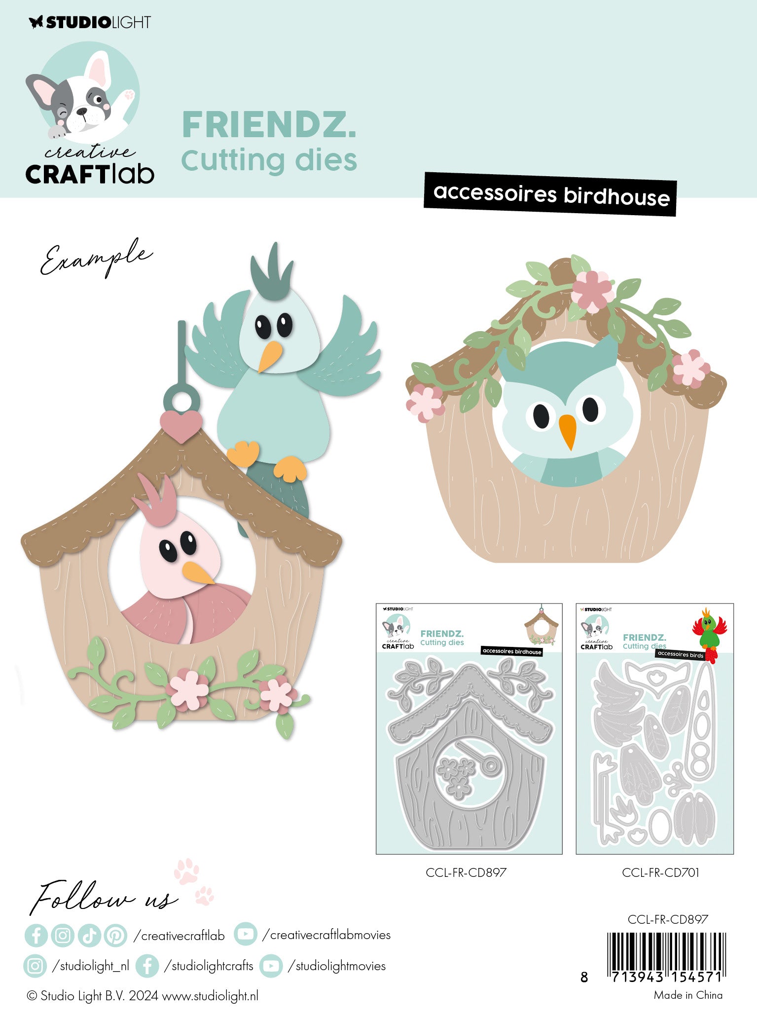 CCL Cutting Die Accessoires Birdhouse Friendz 6 PC