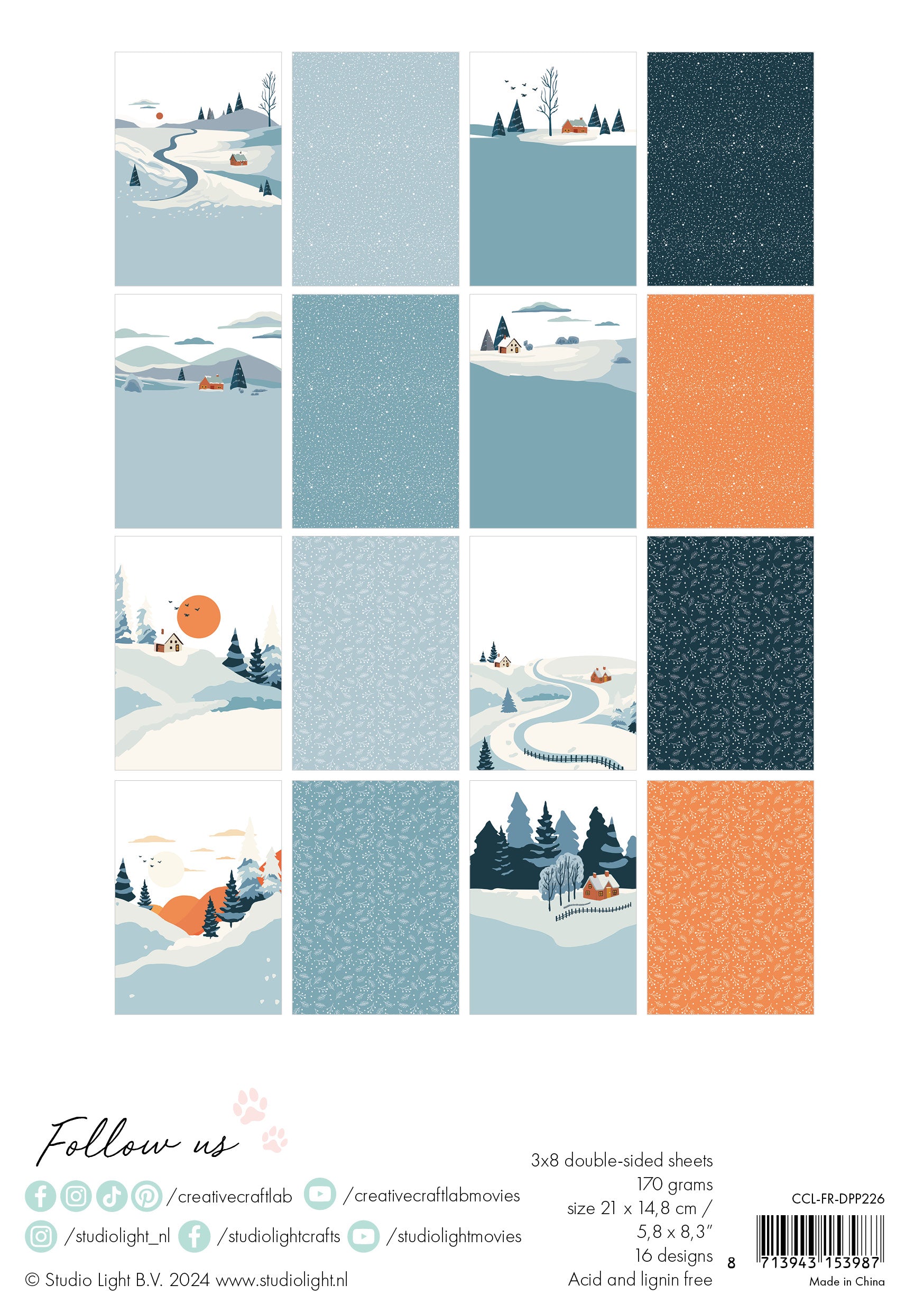 CCL Design Paper Pad Winter Landscape Friendz 24 SH