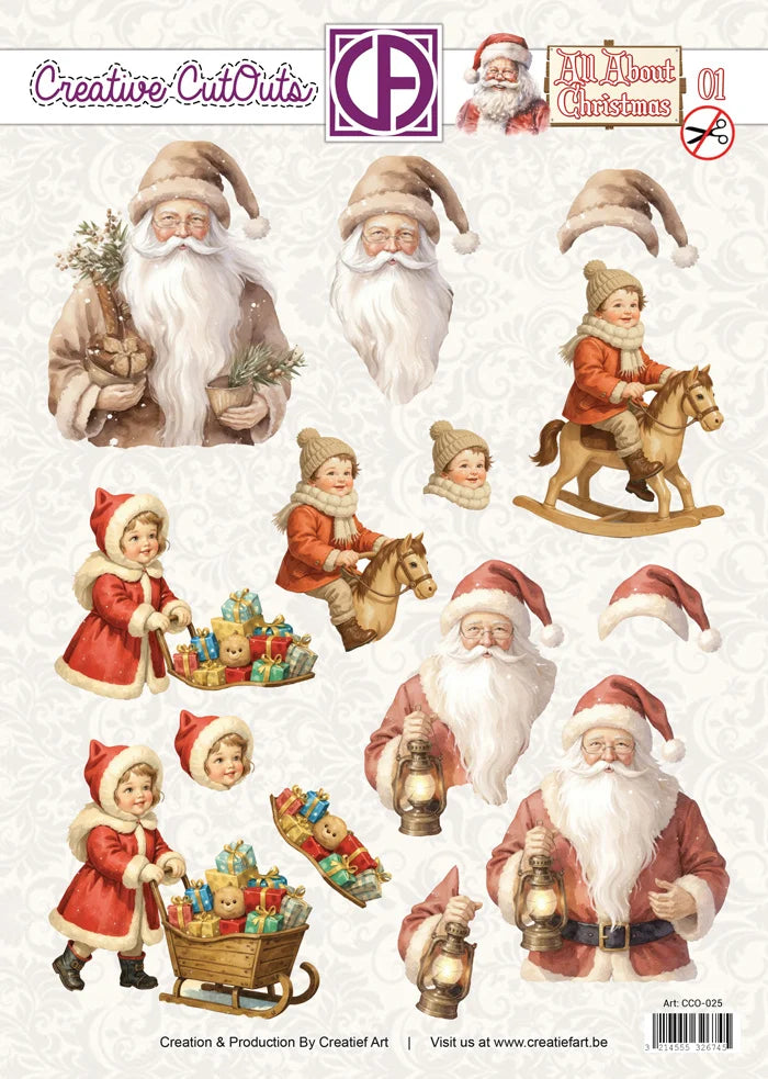 Creatief Art - 3D Die-Cut Sheet - All About Christmas 01