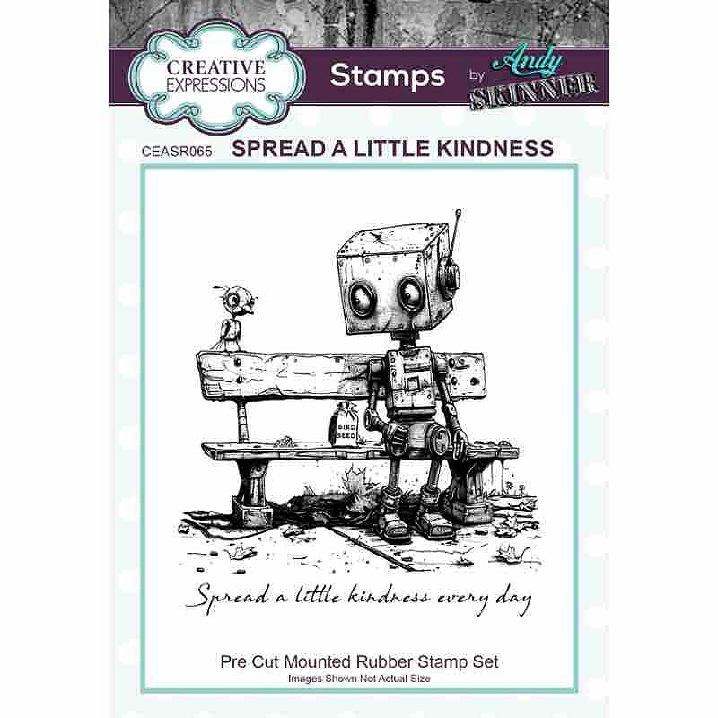 Creative Expressions Andy Skinner Botology Spread A Little Kindness Pre Cut Rubber Stamp