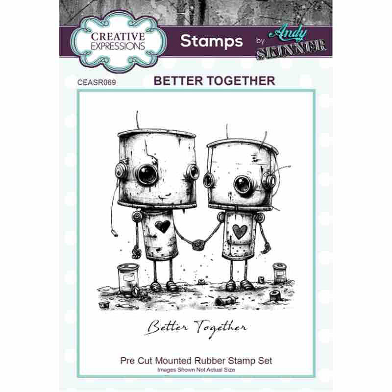 Creative Expressions Andy Skinner Botology Better Together Pre Cut Rubber Stamp