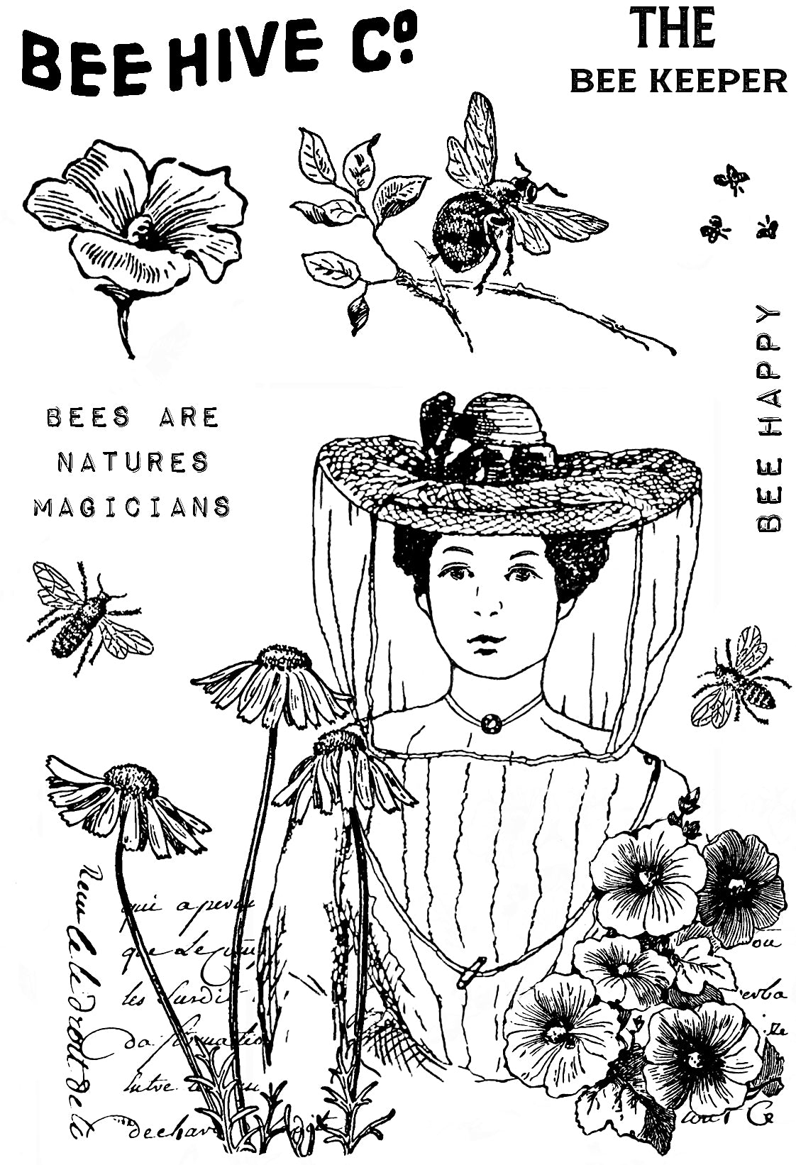 Bee, Bee lover, clear stamp set, bee stamp