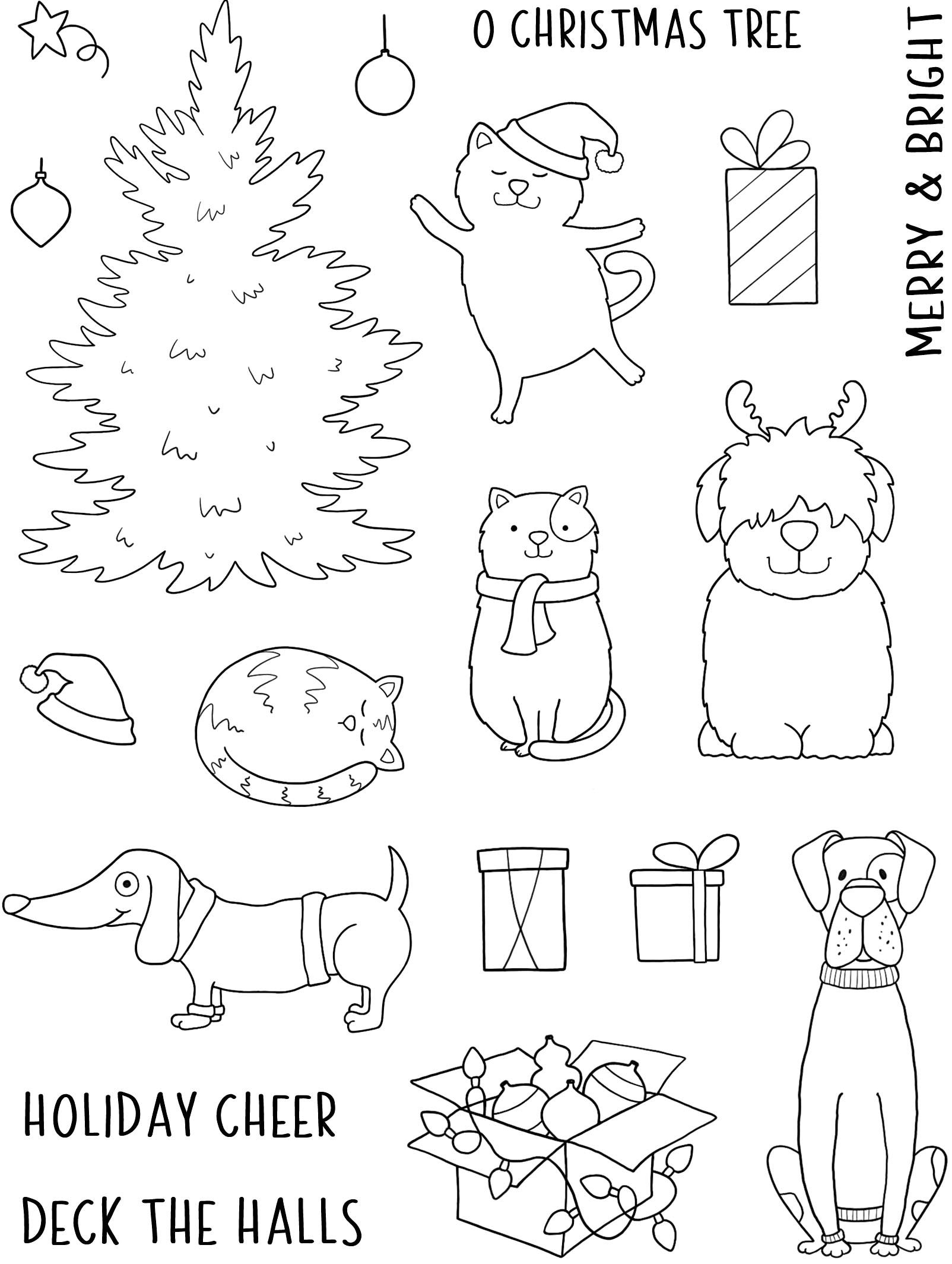 Creative Expressions Jane's Doodles O Christmas Tree 6 in x 8 in Clear Stamp Set